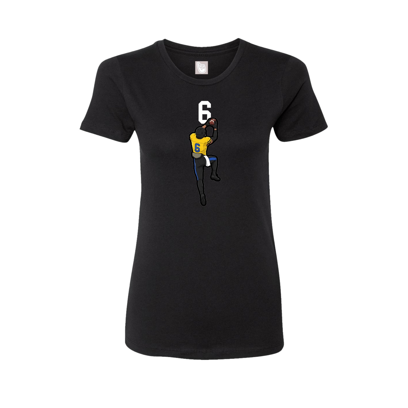 Womens Tee — Number Top in Black