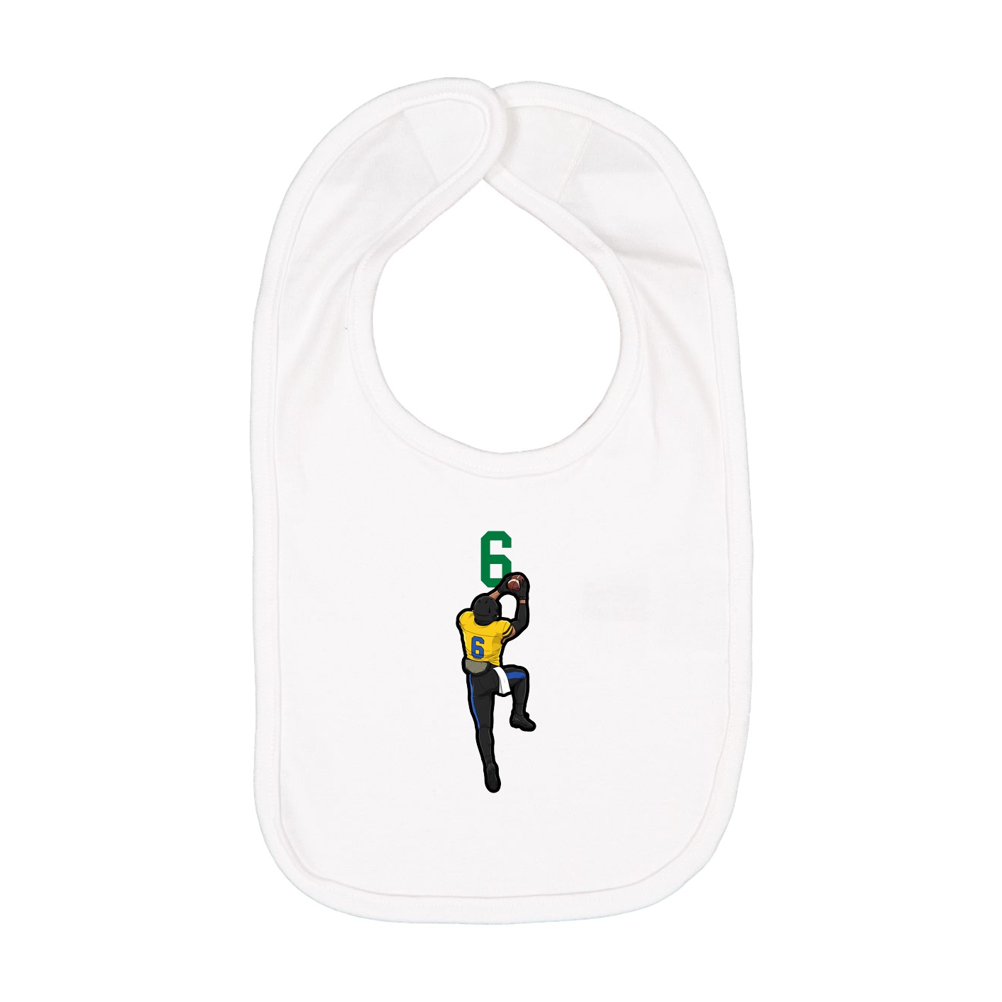 Infant Bib — Number Top in White