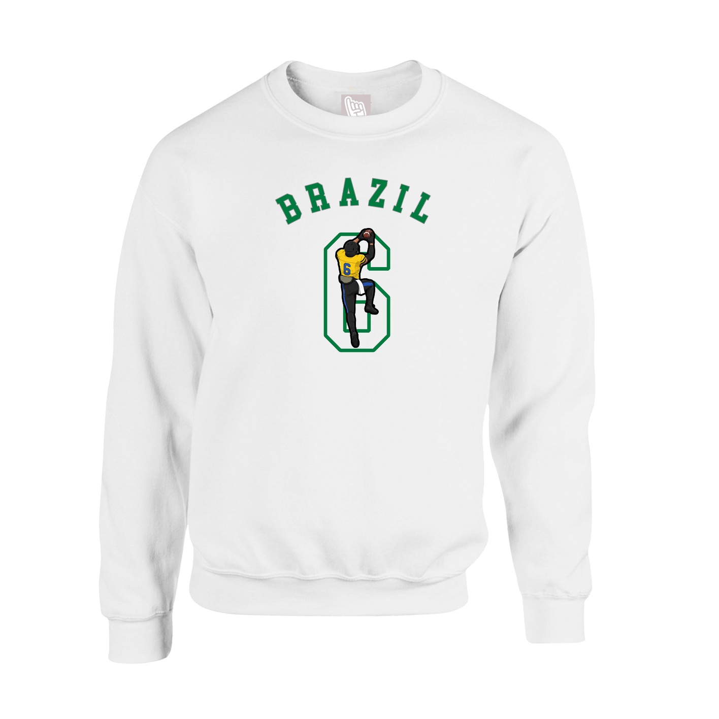 Fleece Crew — Shirsey Arch in White