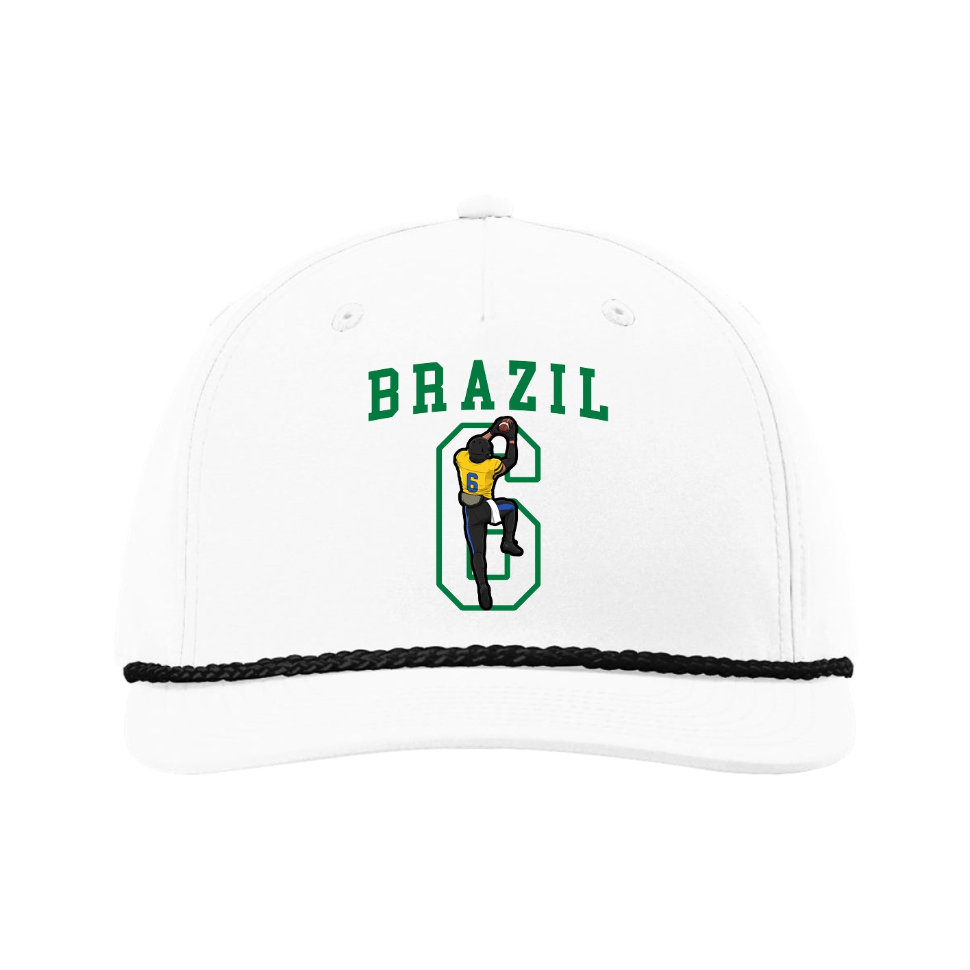 Five-Panel Classic Rope Cap — Shirsey in White