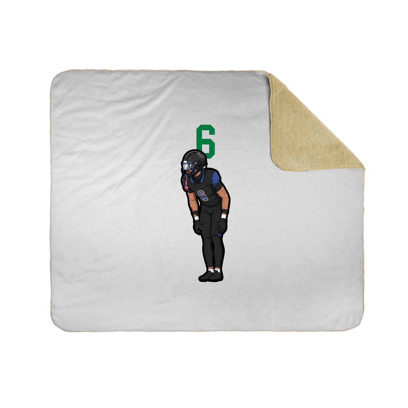 Throw Blanket — Number Top in White