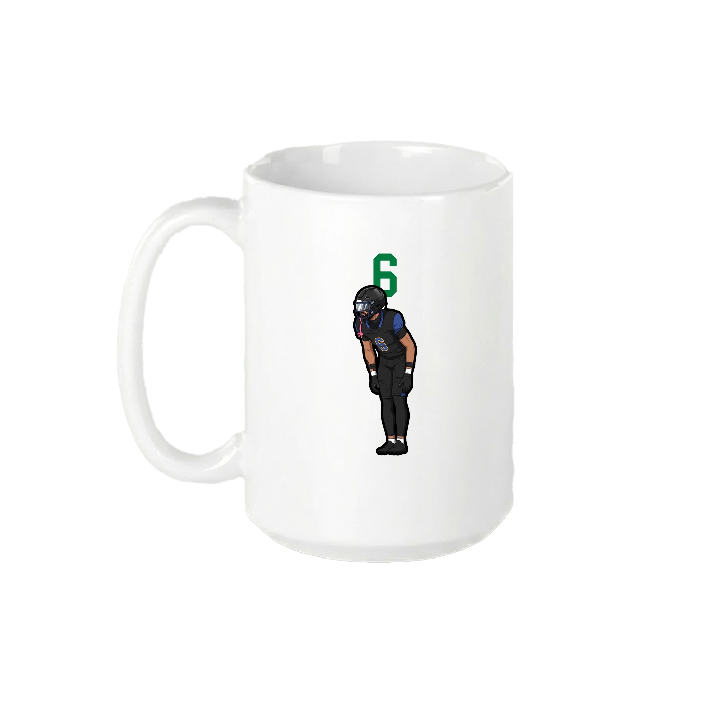 15oz Coffee Mug — Number Top in White
