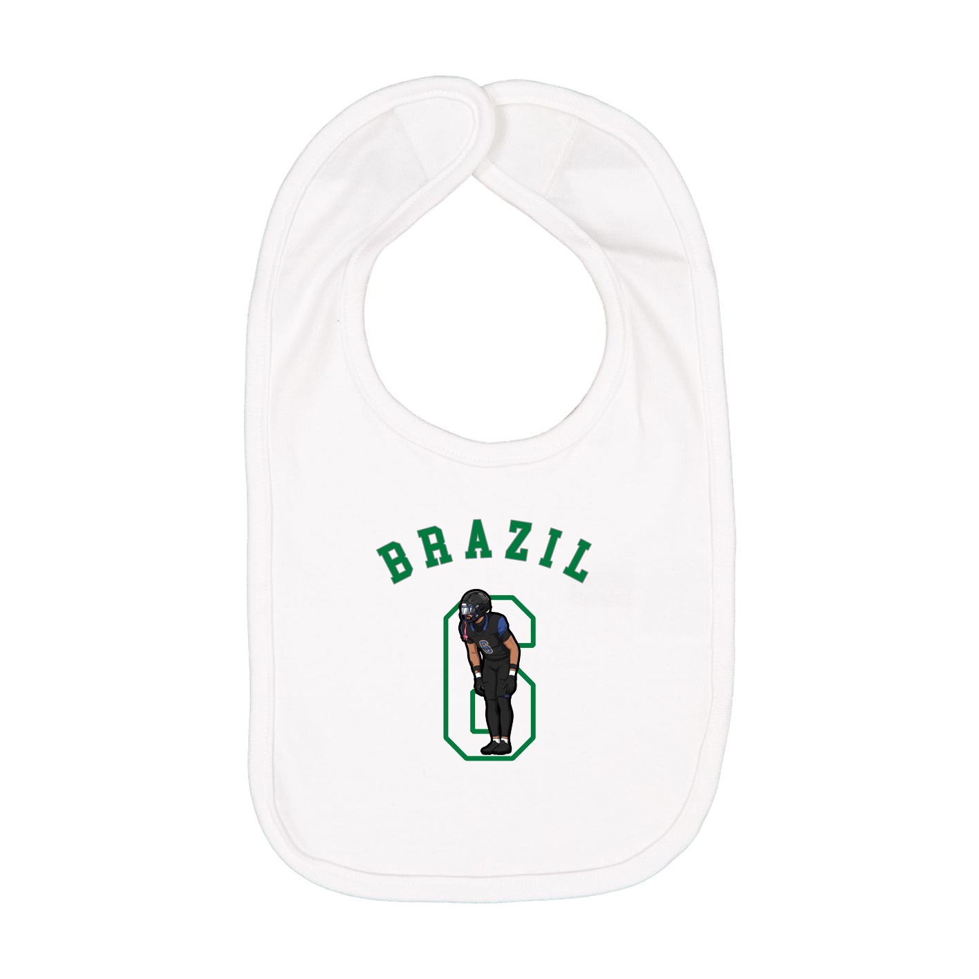 Infant Bib — Shirsey Arch in White