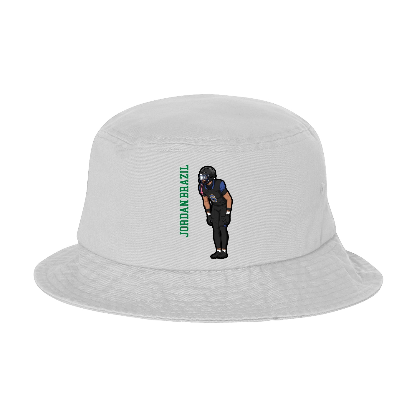 Bucket Cap — Name Vertical in White