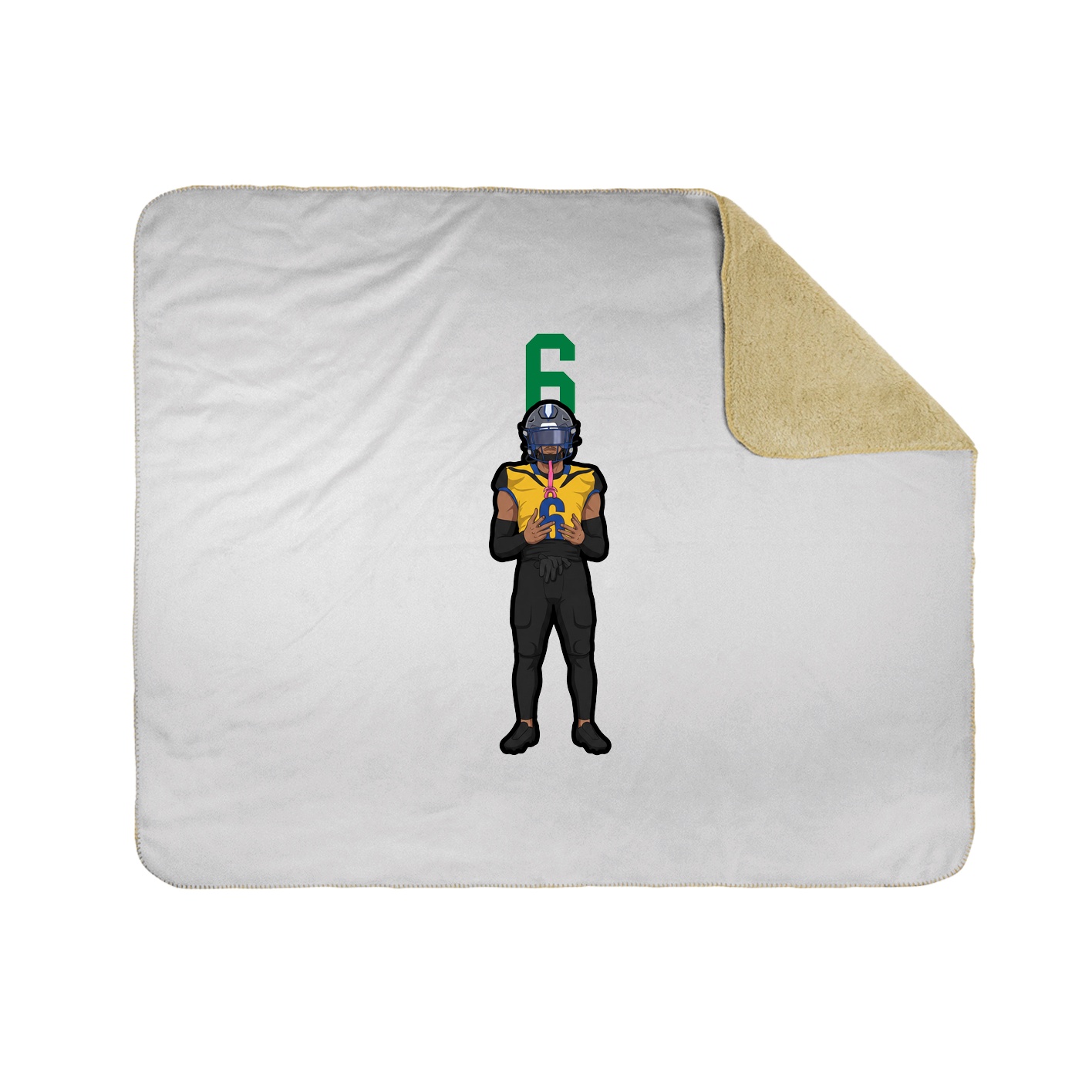 Throw Blanket — Number Top in White