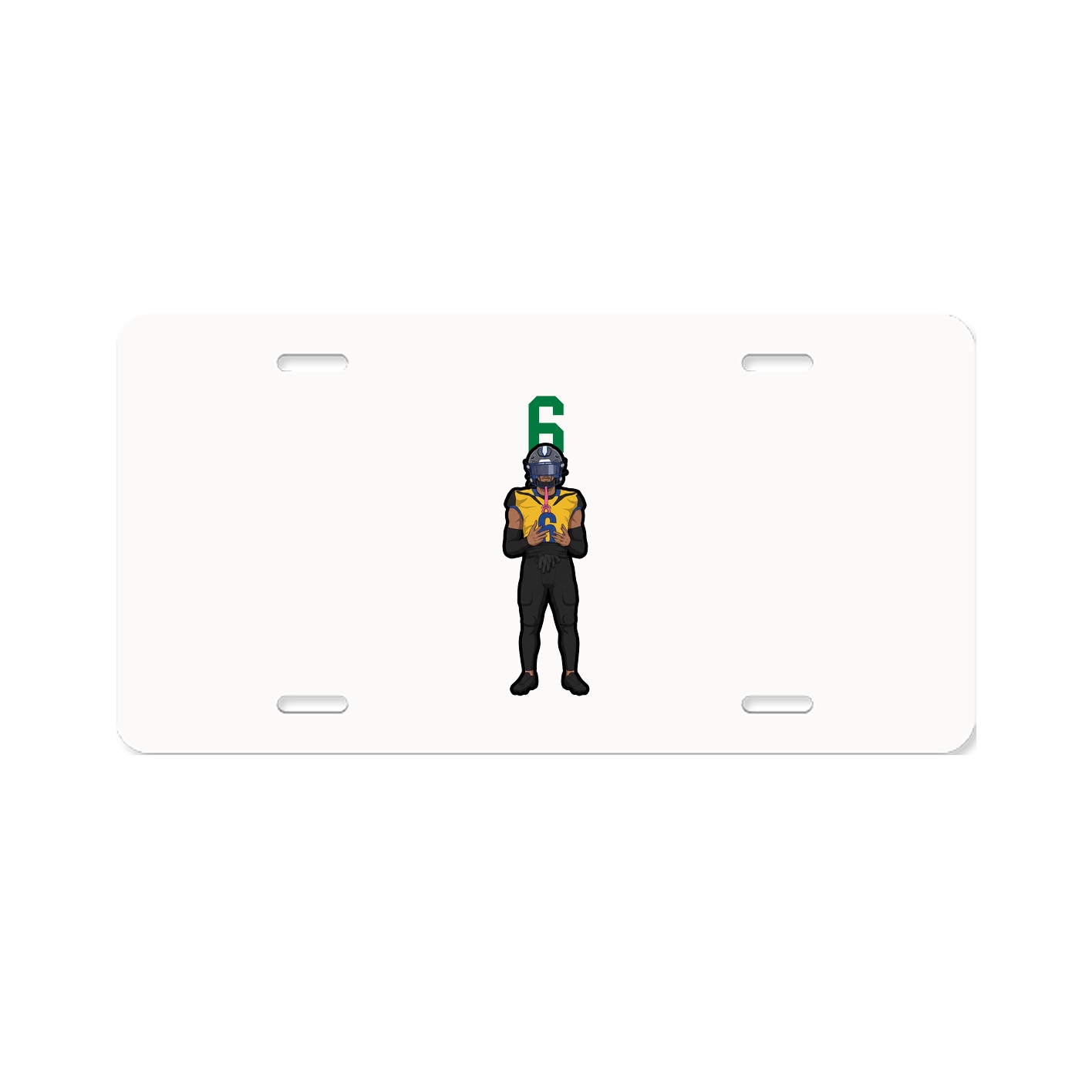 License Plate — Number Top in Classic