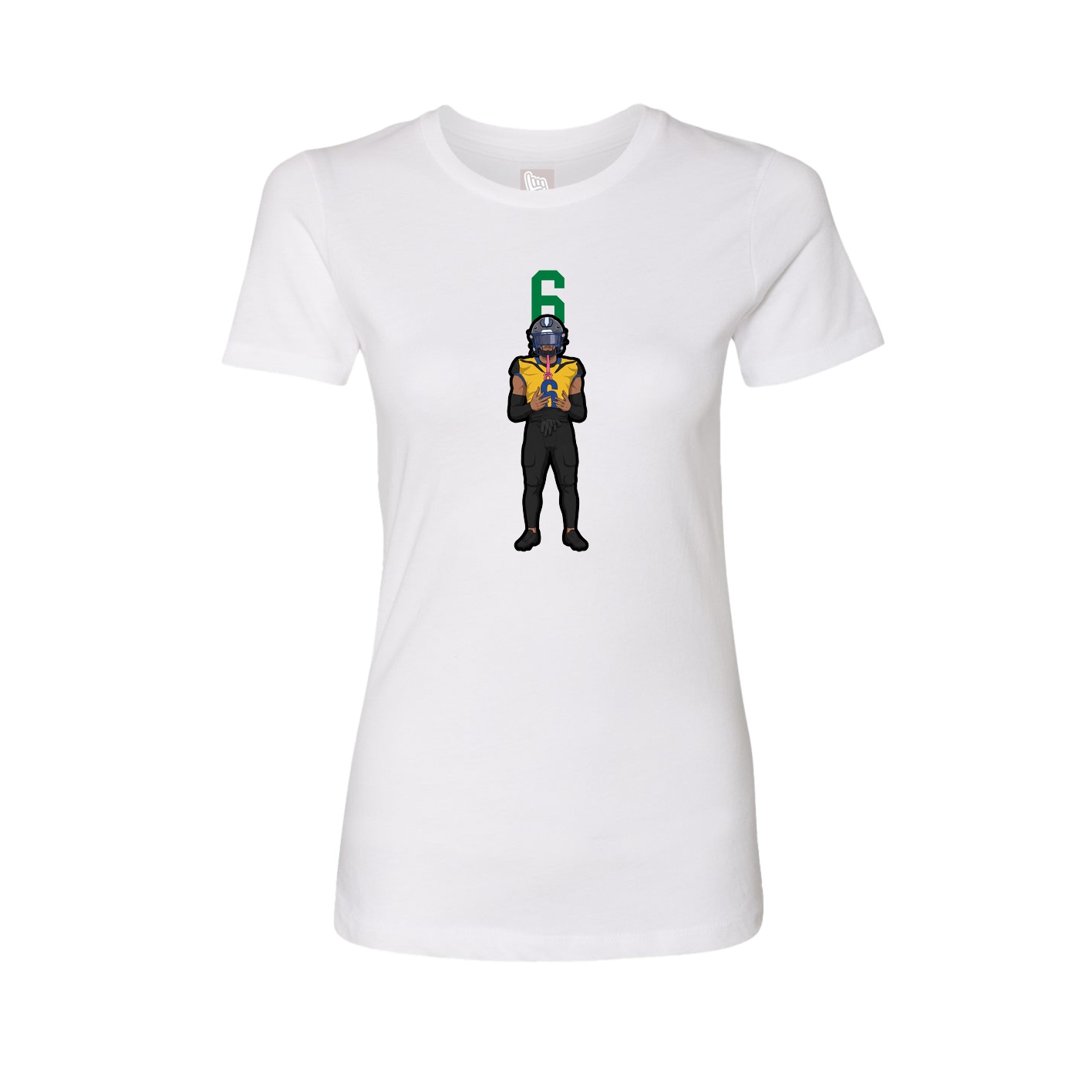 Womens Tee — Number Top in White