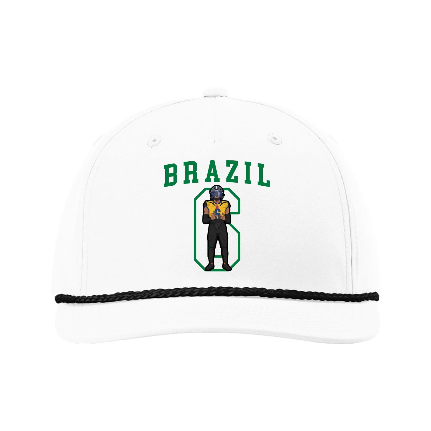 Five-Panel Classic Rope Cap — Shirsey in White
