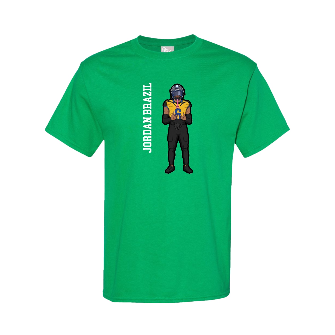 Tee — Name Vertical in Green