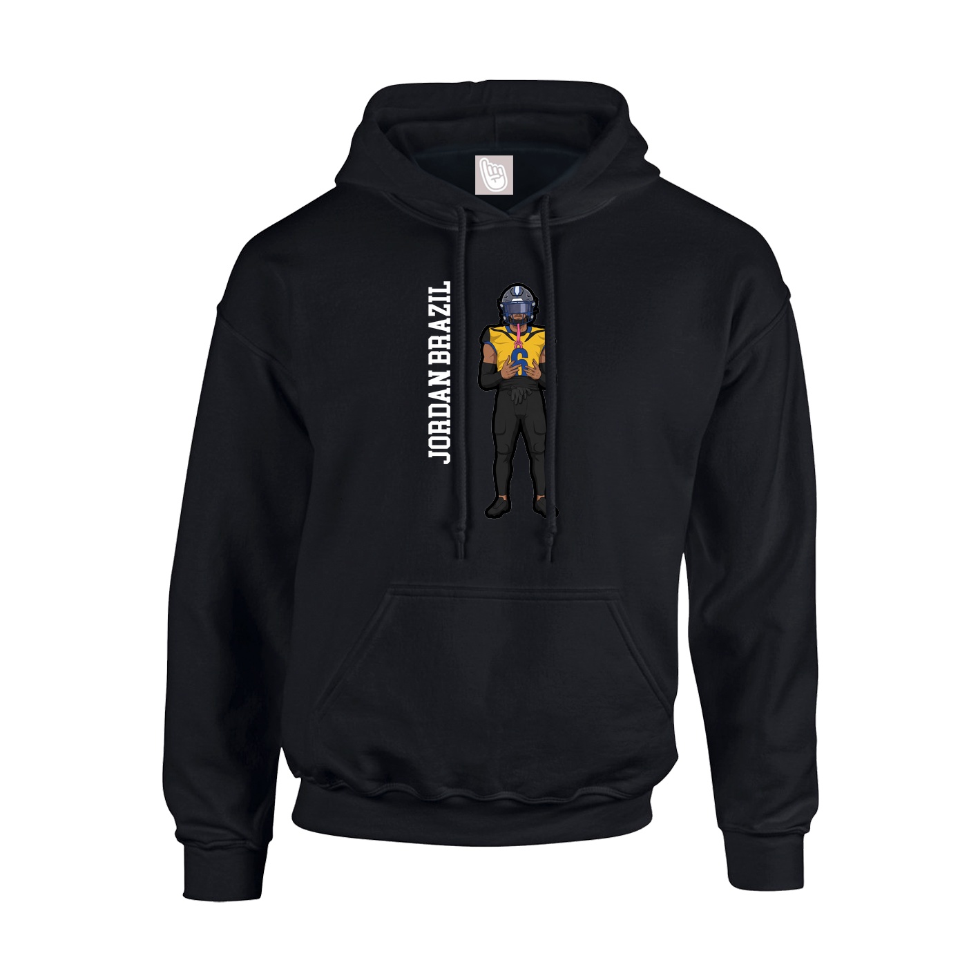 Hoodie — Name Vertical in Black