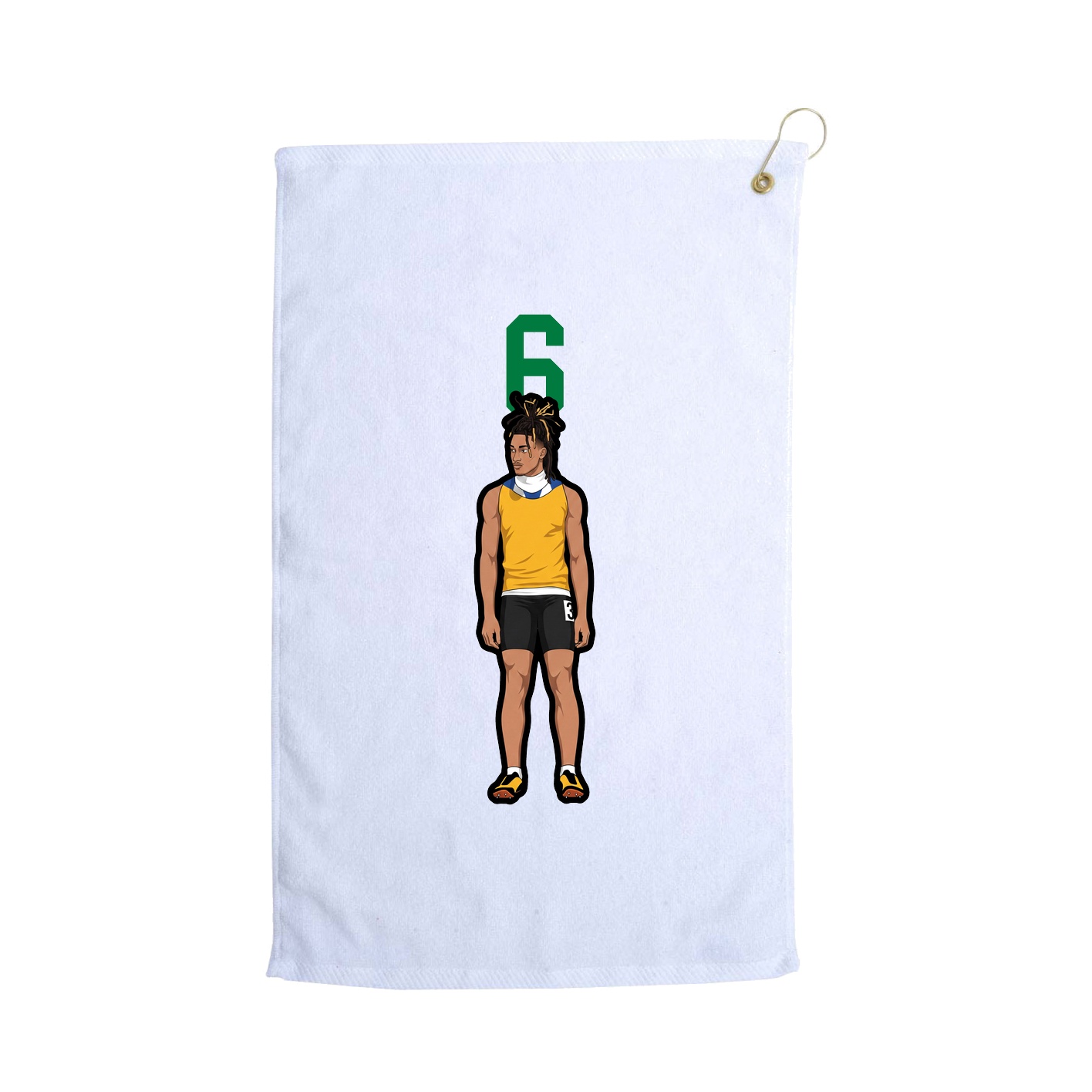 Golf Towel — Number Top in White
