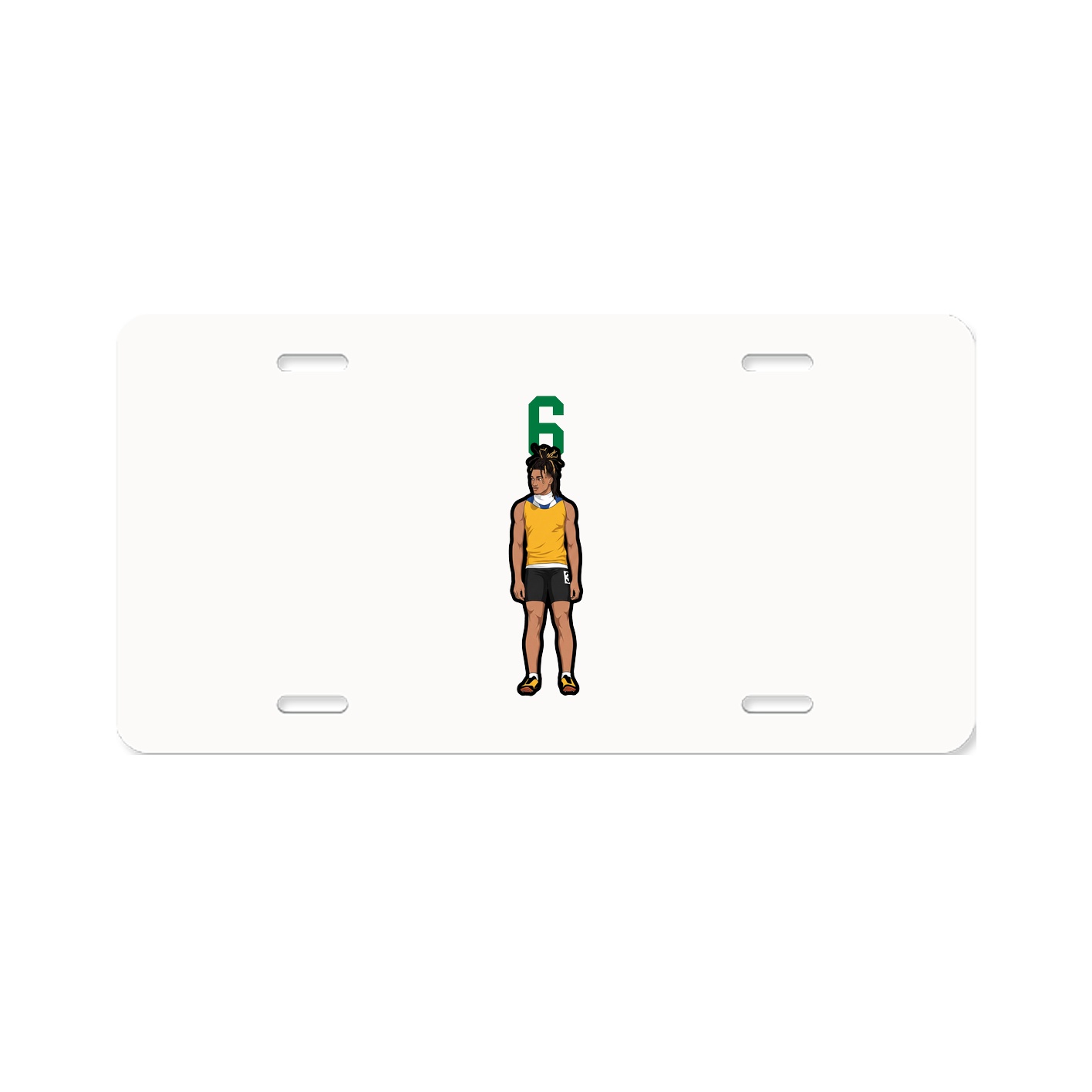 License Plate — Number Top in Classic