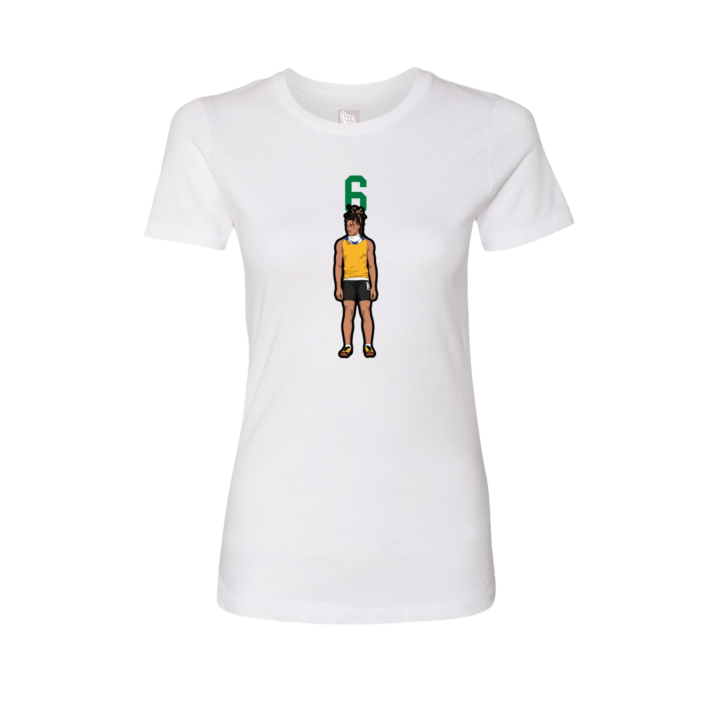 Womens Tee — Number Top in White