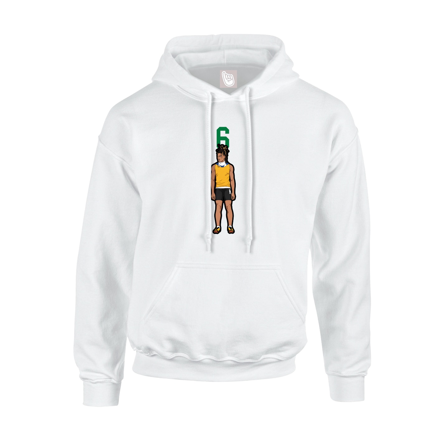 Hoodie — Number Top in White