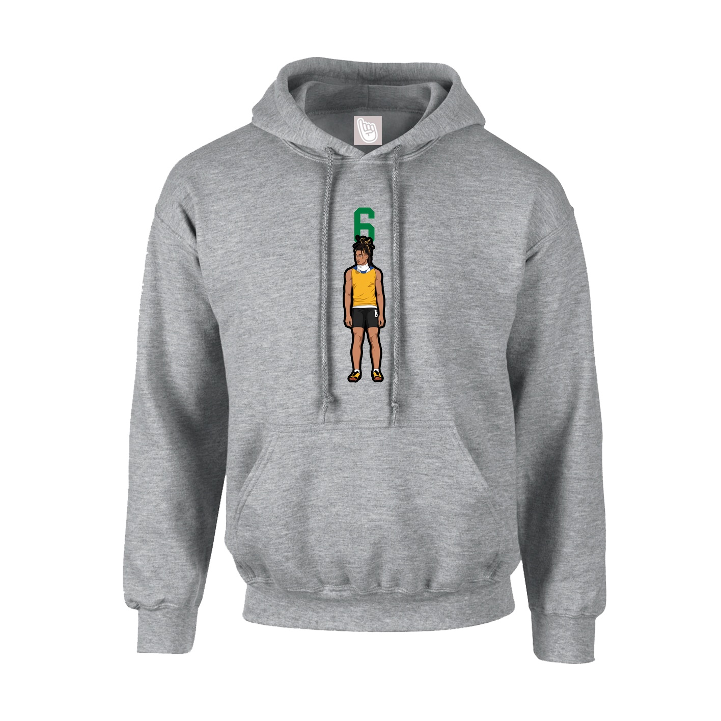 Youth Hoodie — Number Top in Grey