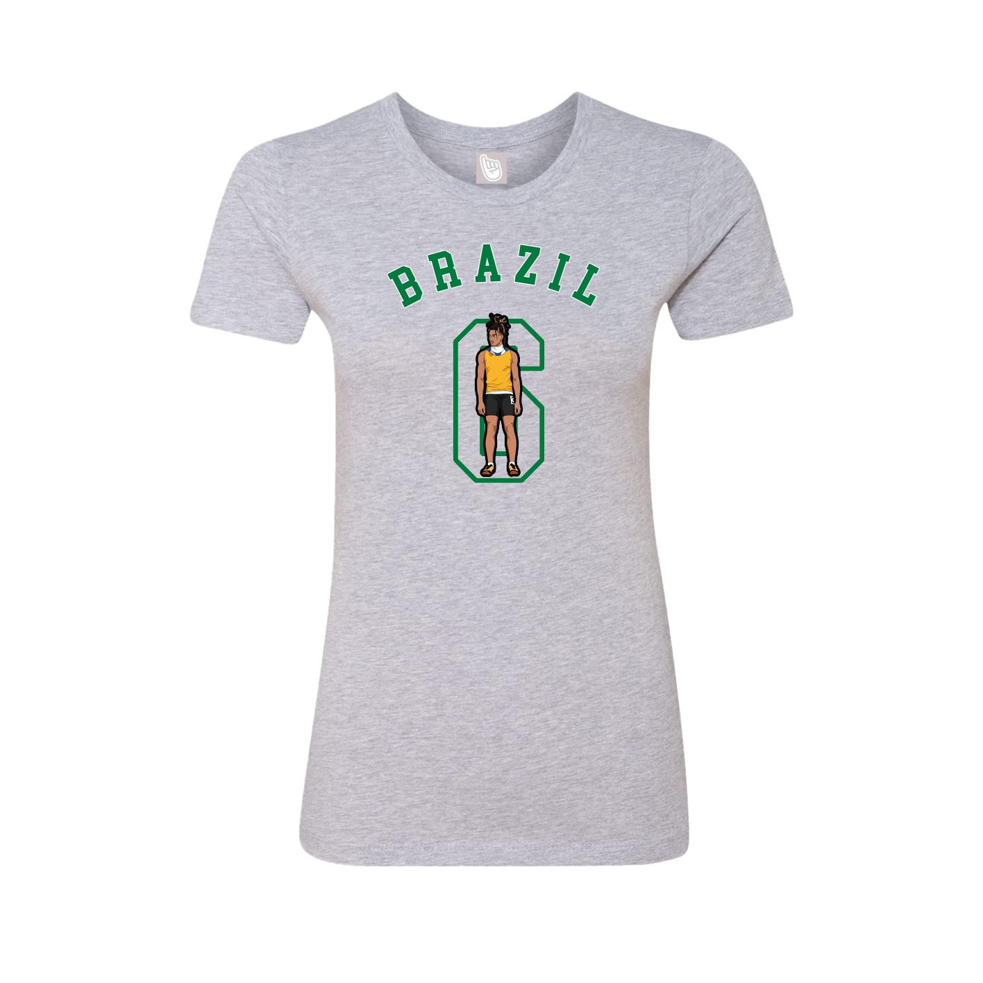 Fitted Women's Tee — Shirsey Arch in Grey