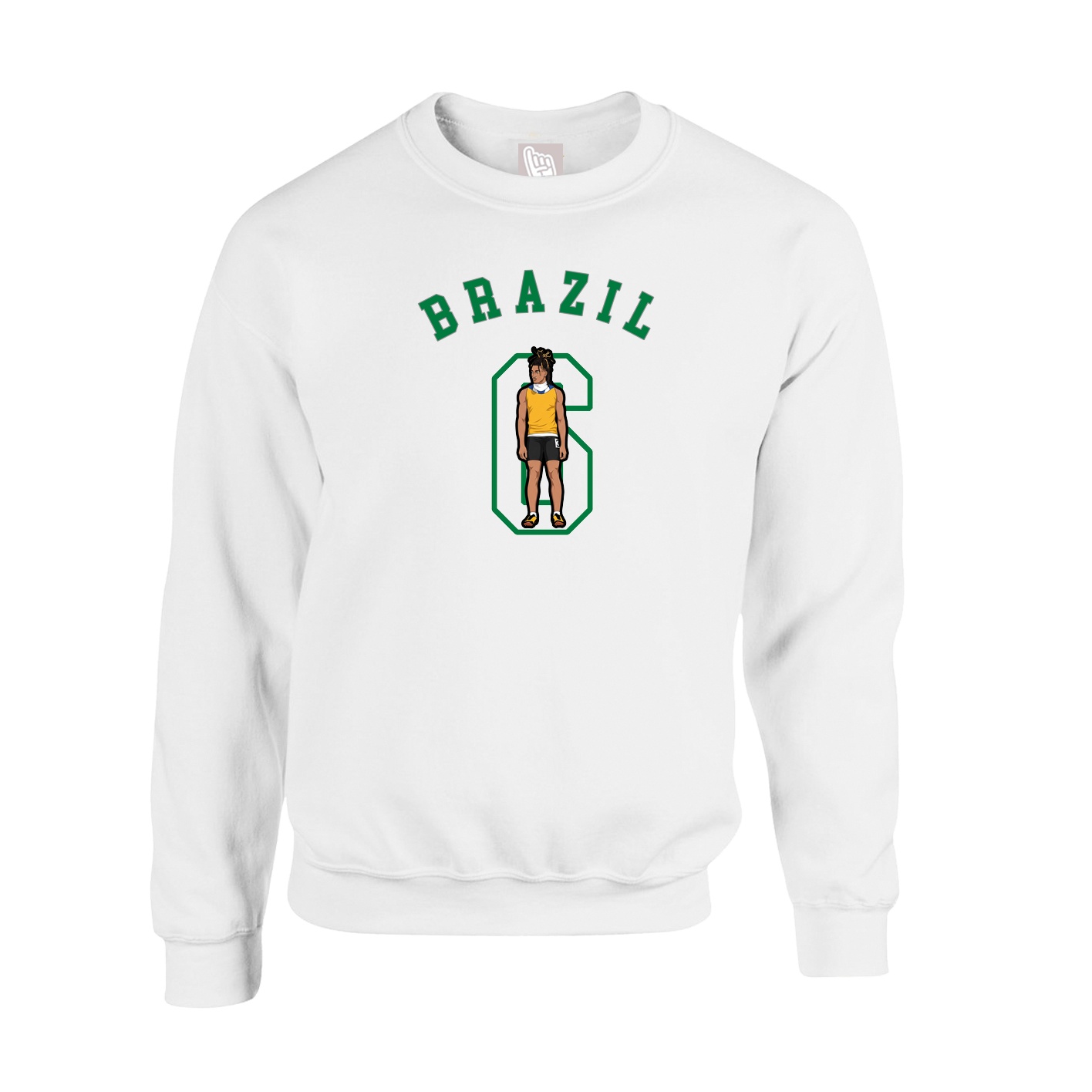 Fleece Crew — Shirsey Arch in White