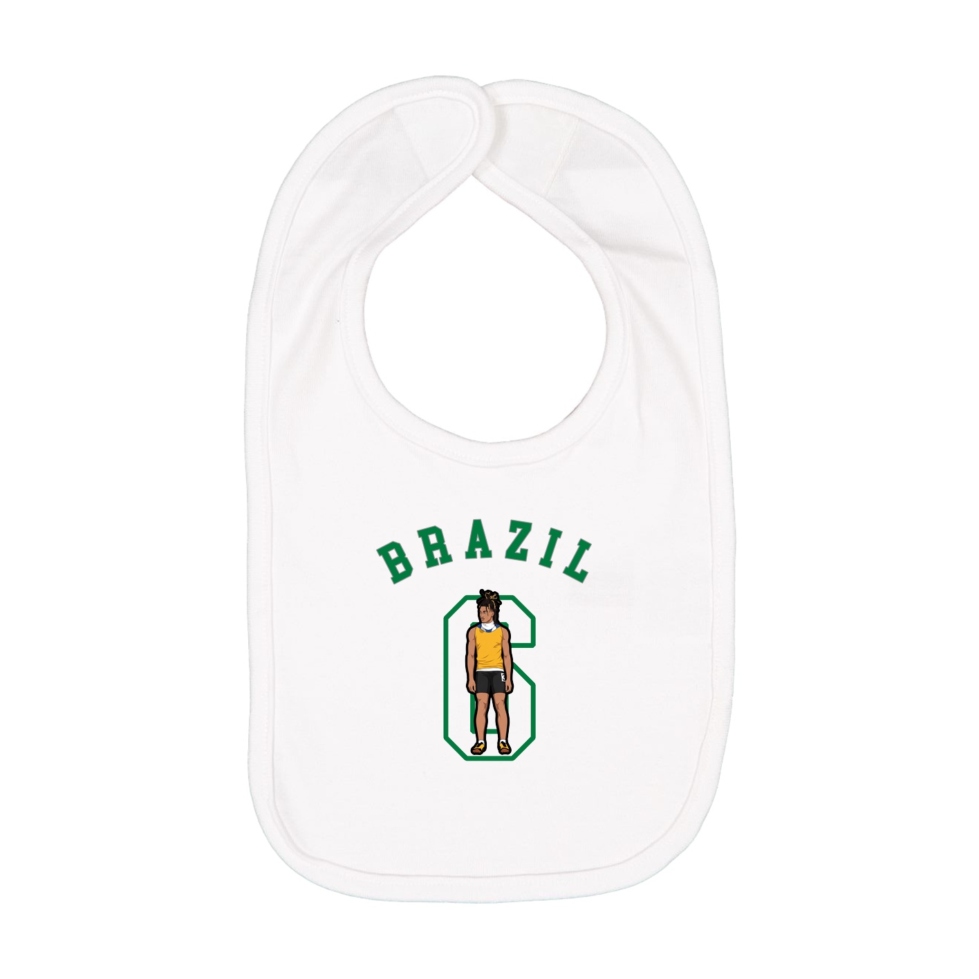 Infant Bib — Shirsey Arch in White