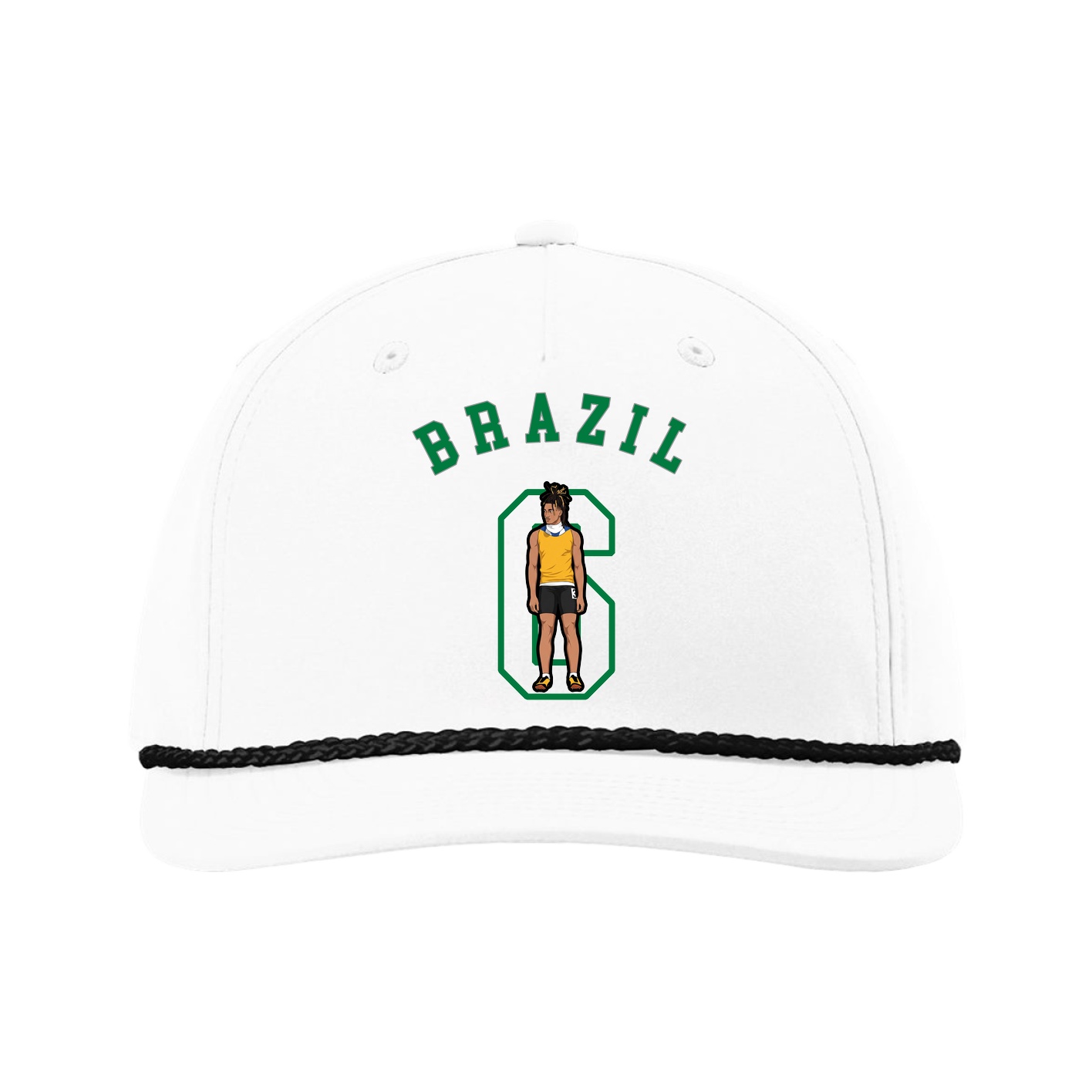 Five-Panel Classic Rope Cap — Shirsey Arch in White