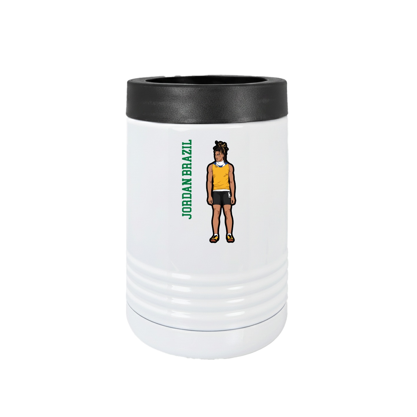 Beverage Holder — Name Vertical in White