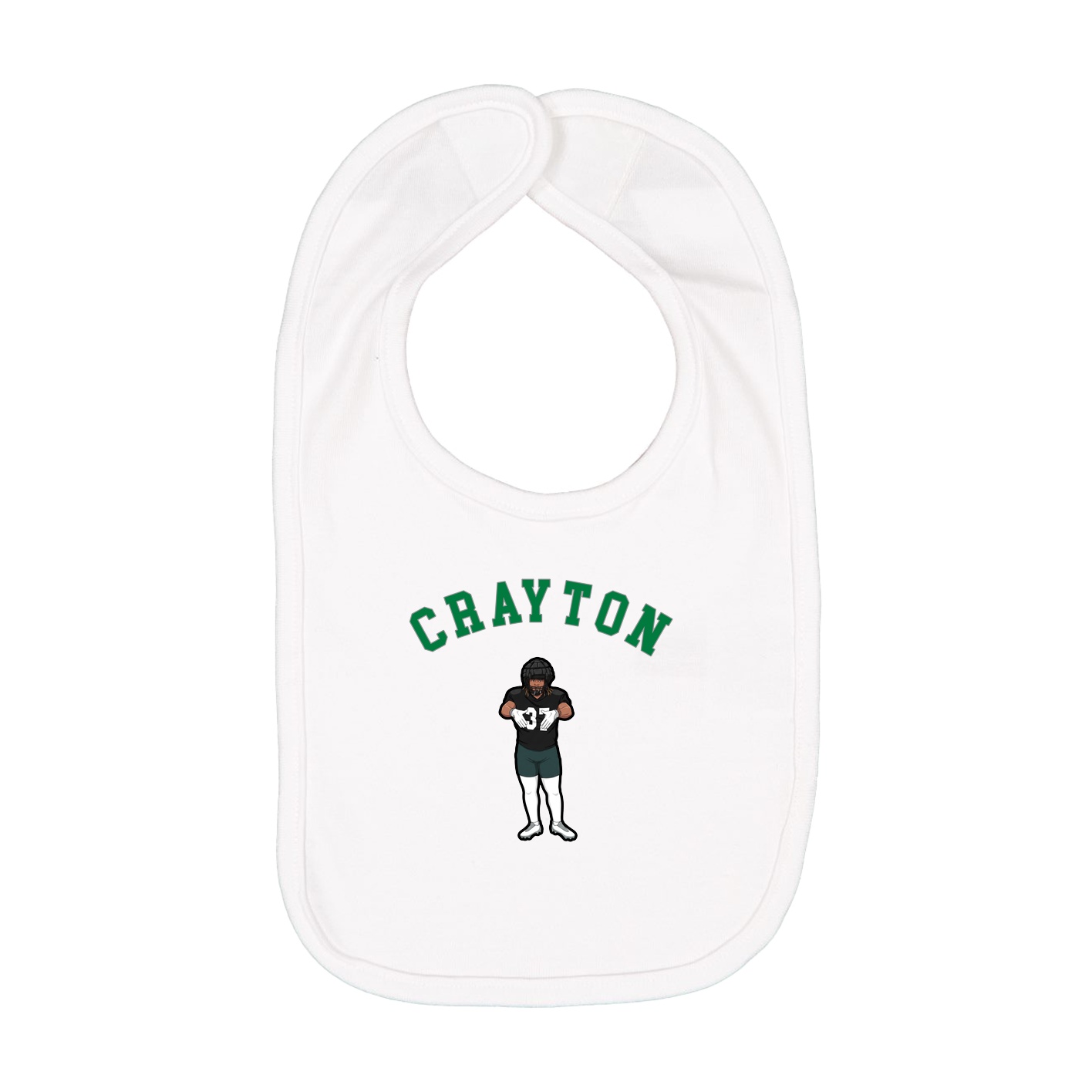 Infant Bib — Shirsey Arch in White
