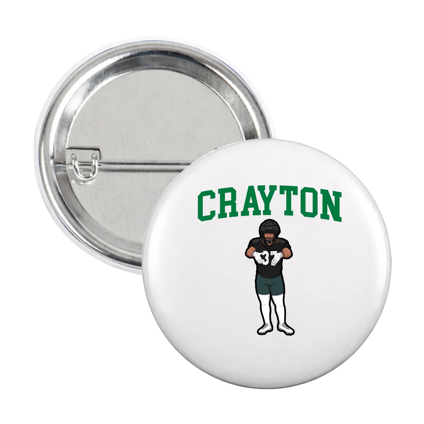 Game Day Button — Shirsey in White
