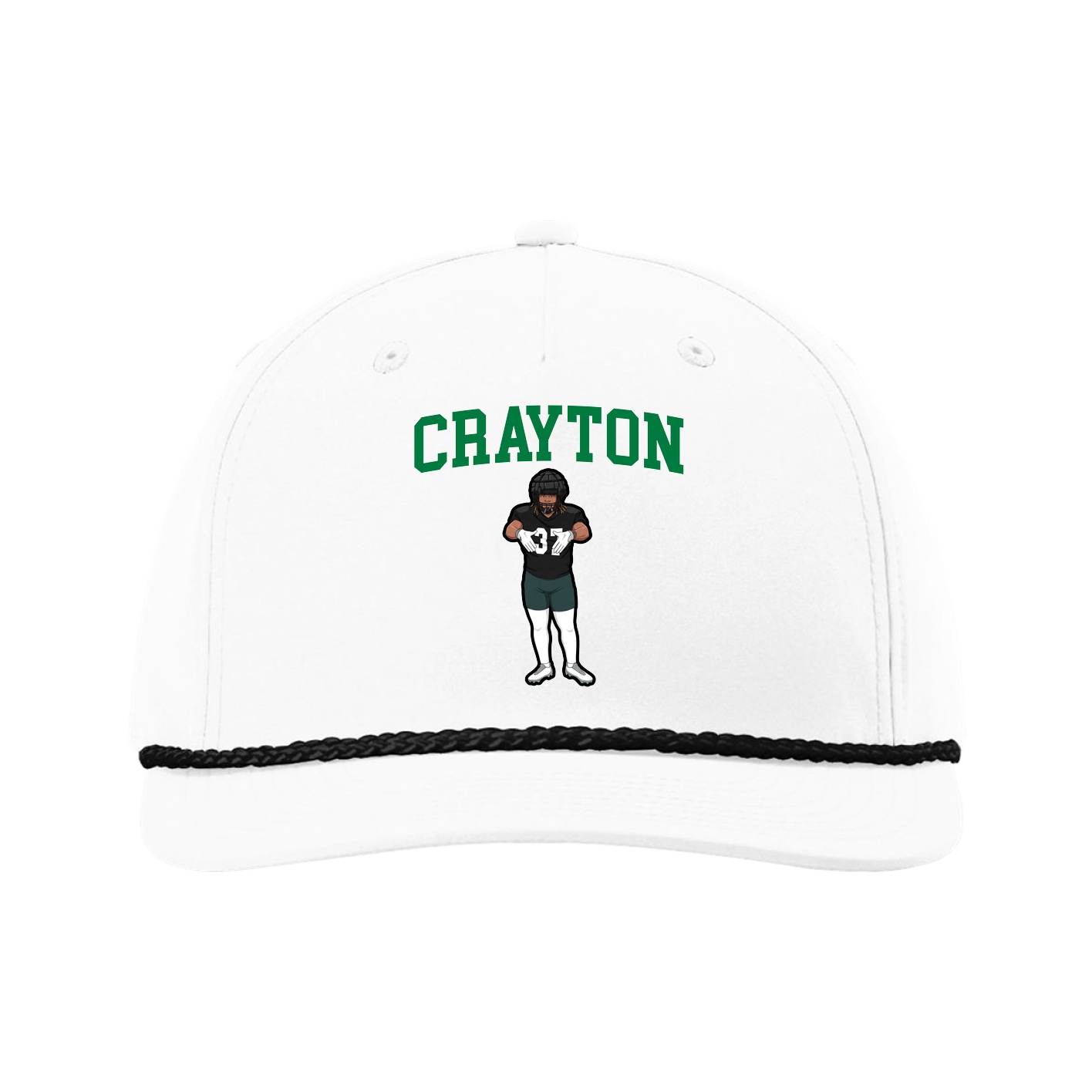 Five-Panel Classic Rope Cap — Shirsey in White