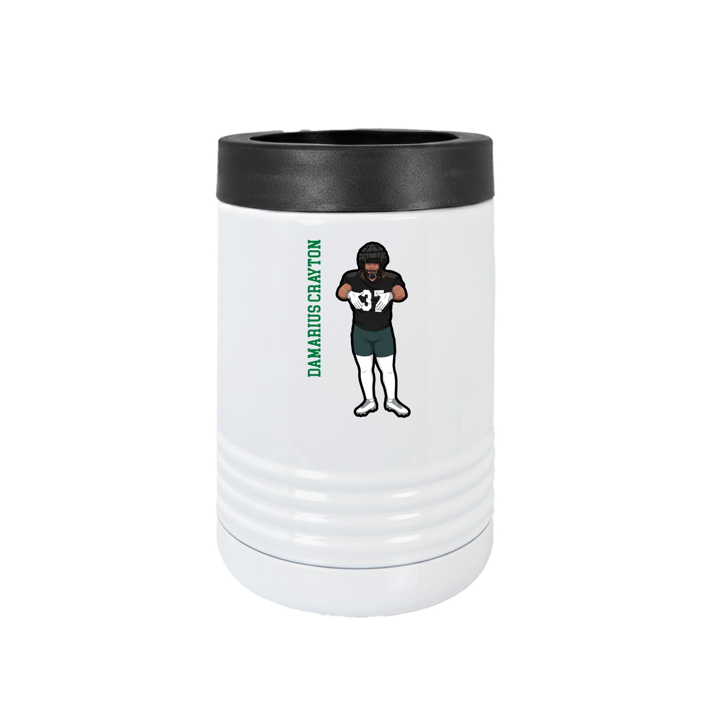 Beverage Holder — Name Vertical in White