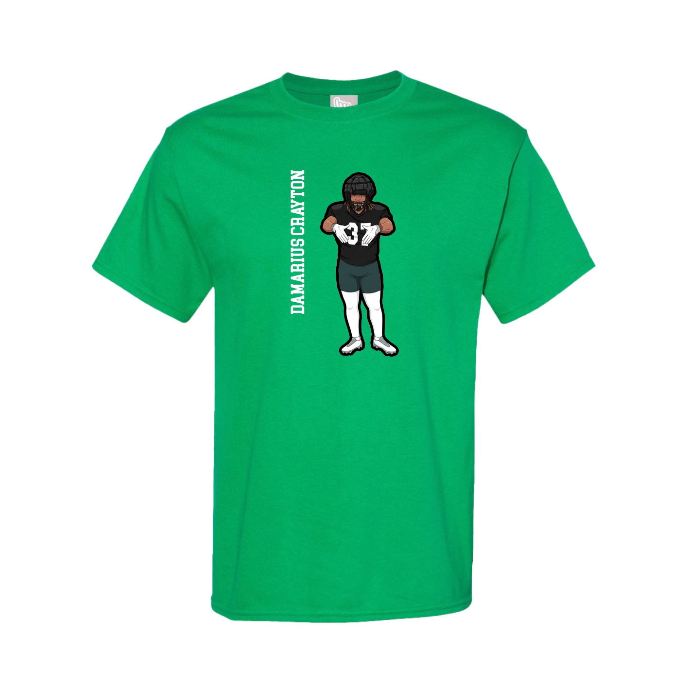 Tee — Name Vertical in Green