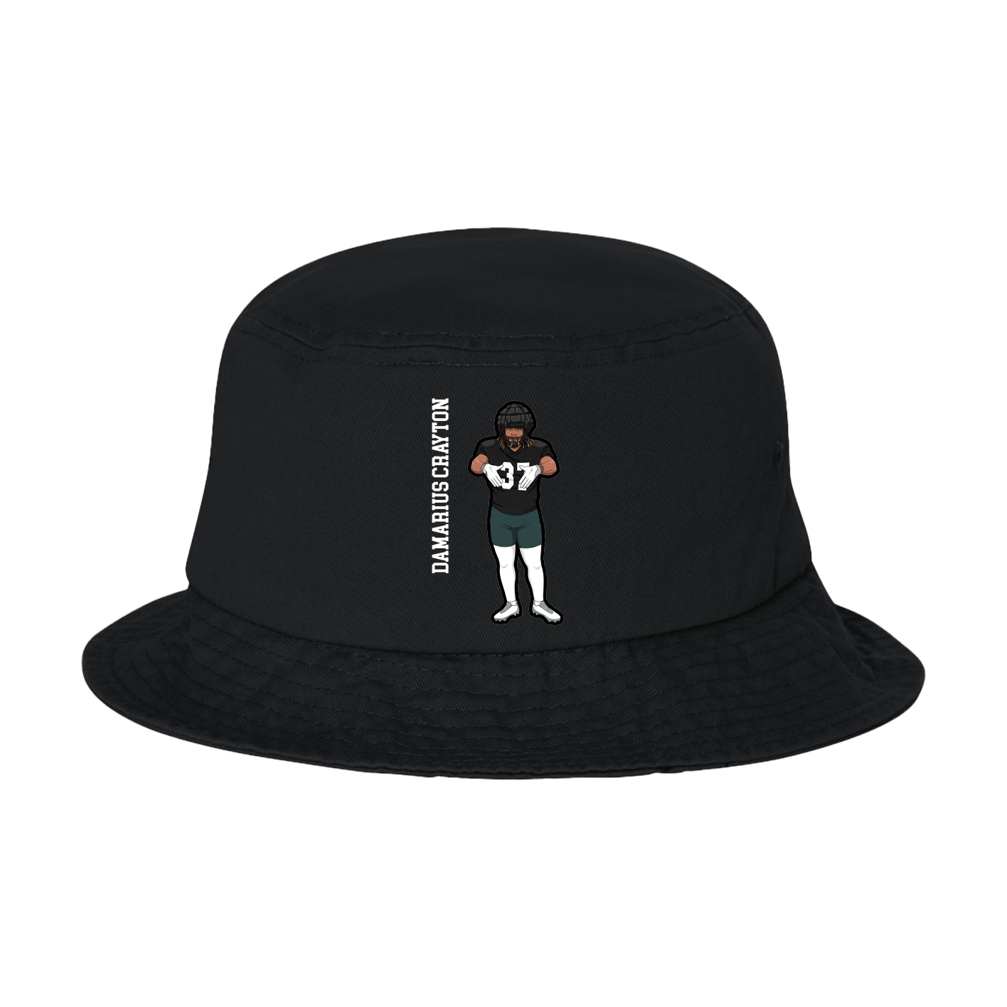 Bucket Cap — Name Vertical in Black