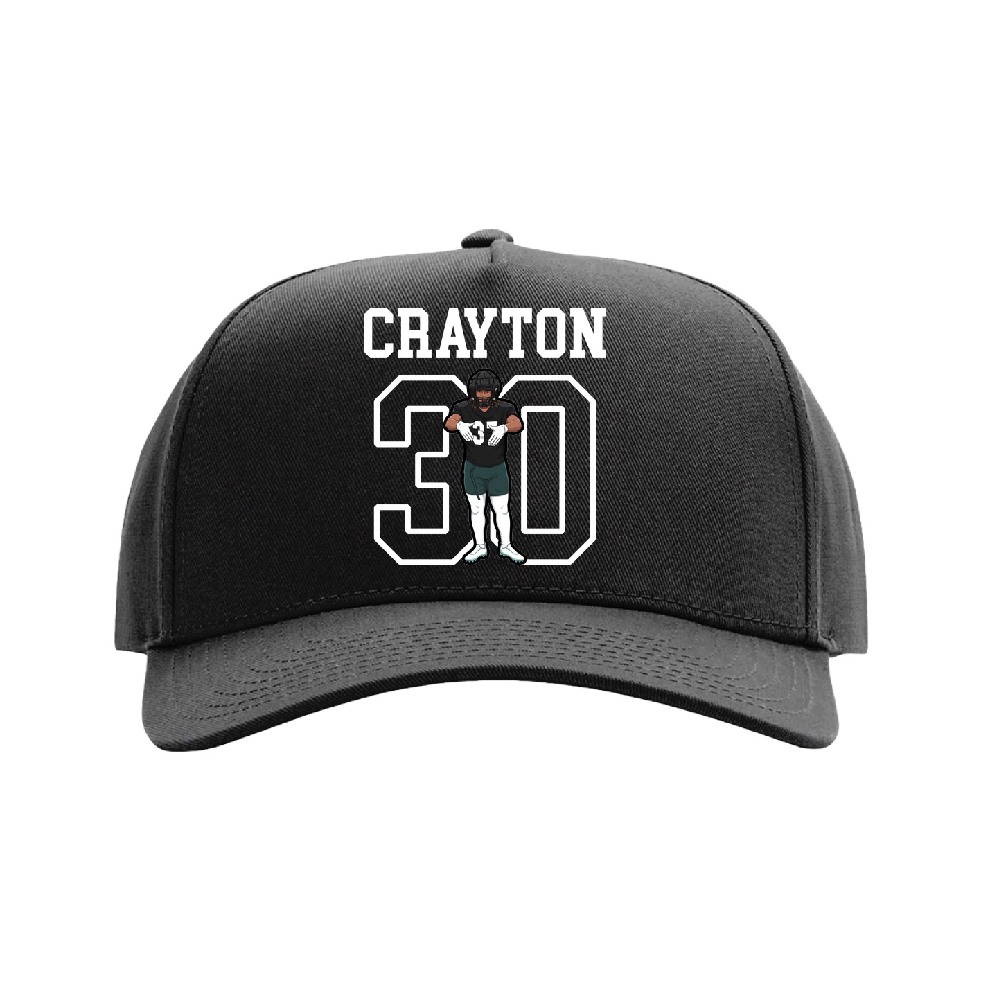 Full Fabric Five-Panel Champ Cap — Shirsey in Black