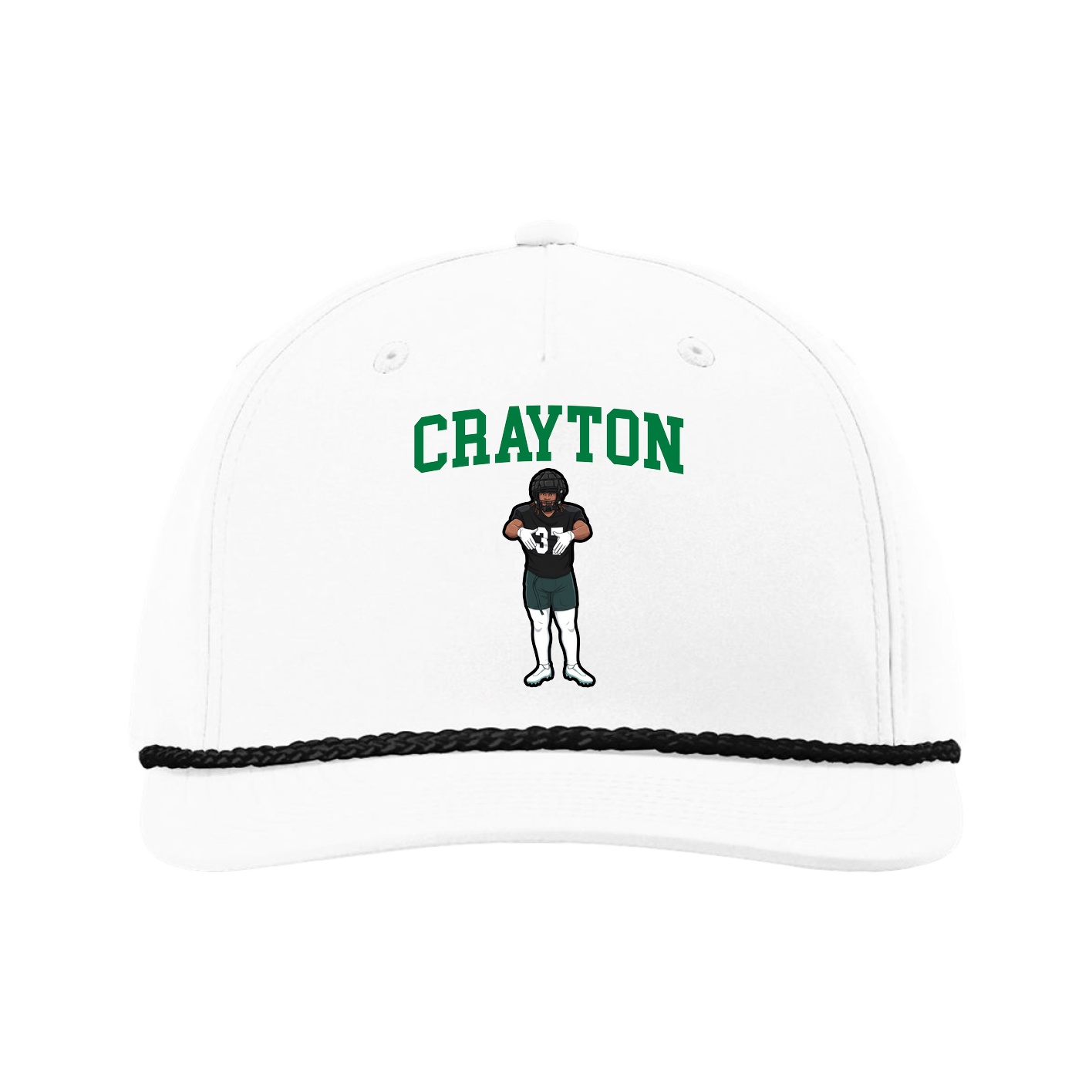 Five-Panel Classic Rope Cap — Shirsey in White