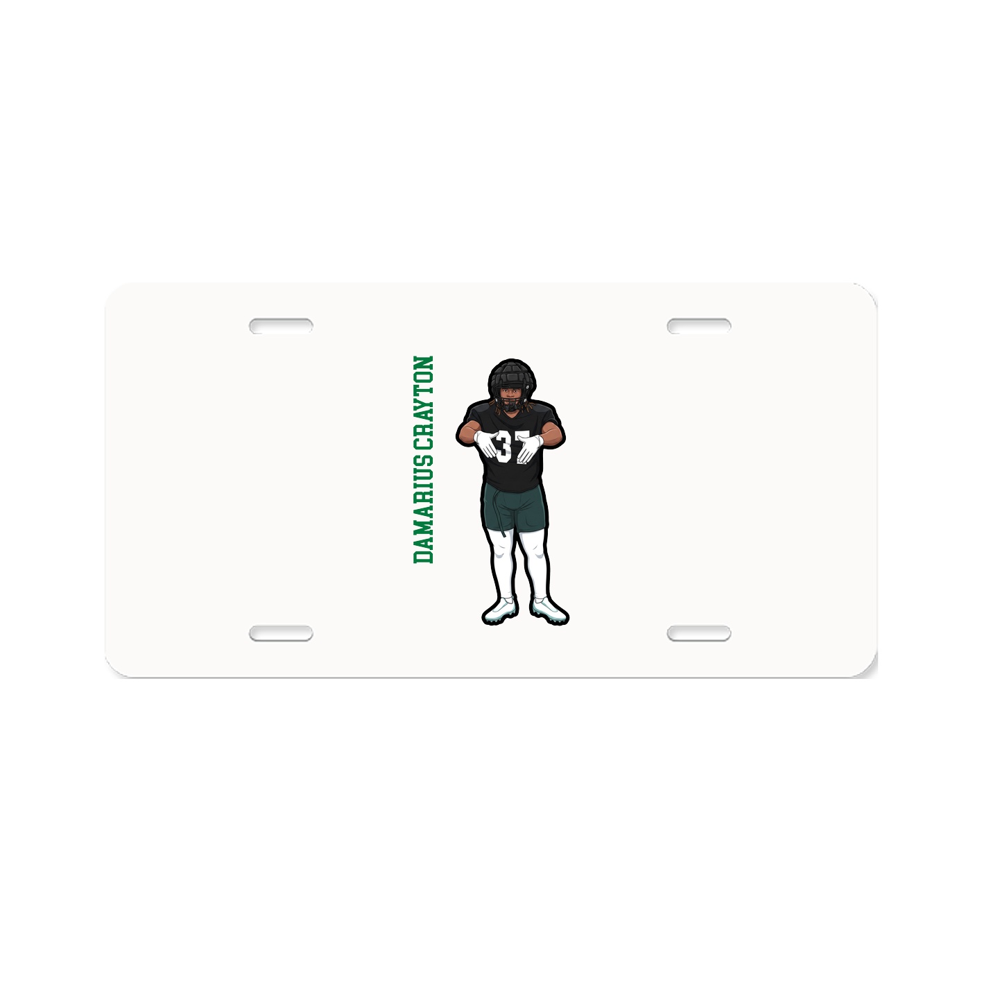 License Plate — Name Vertical in Classic