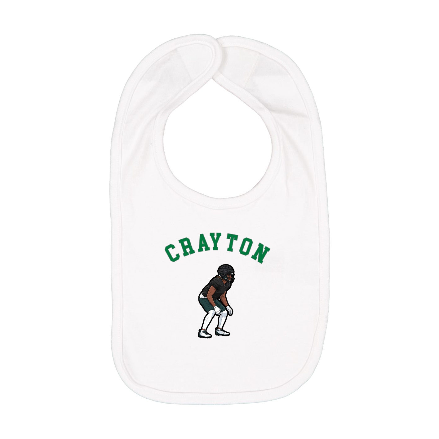 Infant Bib — Shirsey Arch in White
