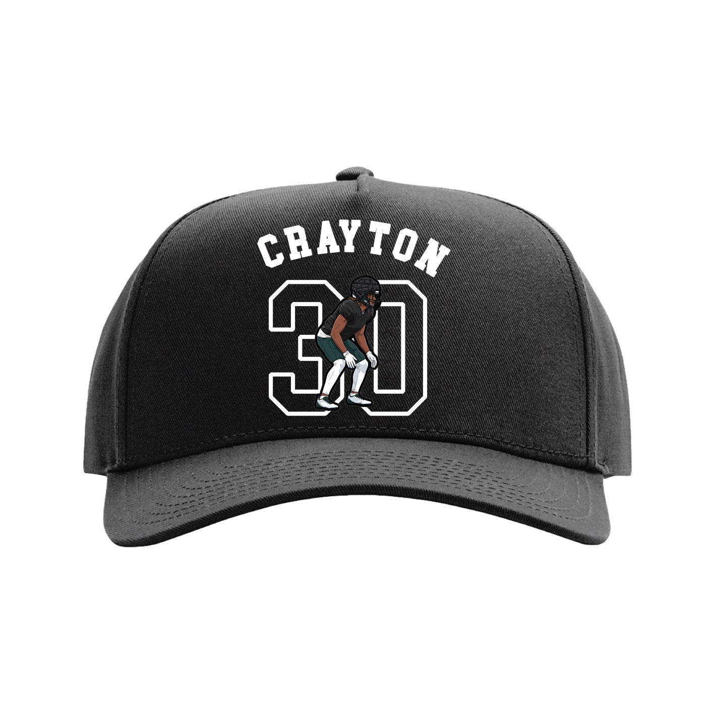 Full Fabric Five-Panel Champ Cap — Shirsey Arch in Black