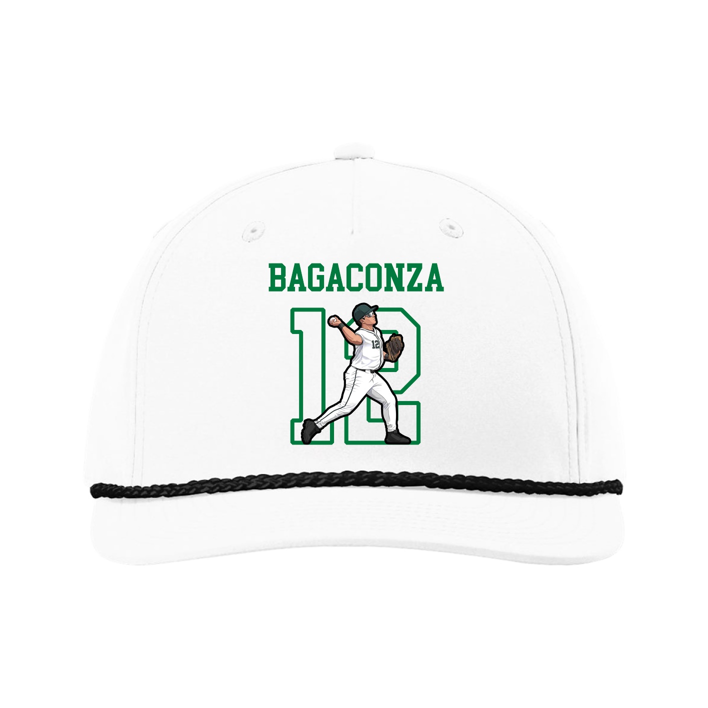 Five-Panel Classic Rope Cap — Shirsey in White