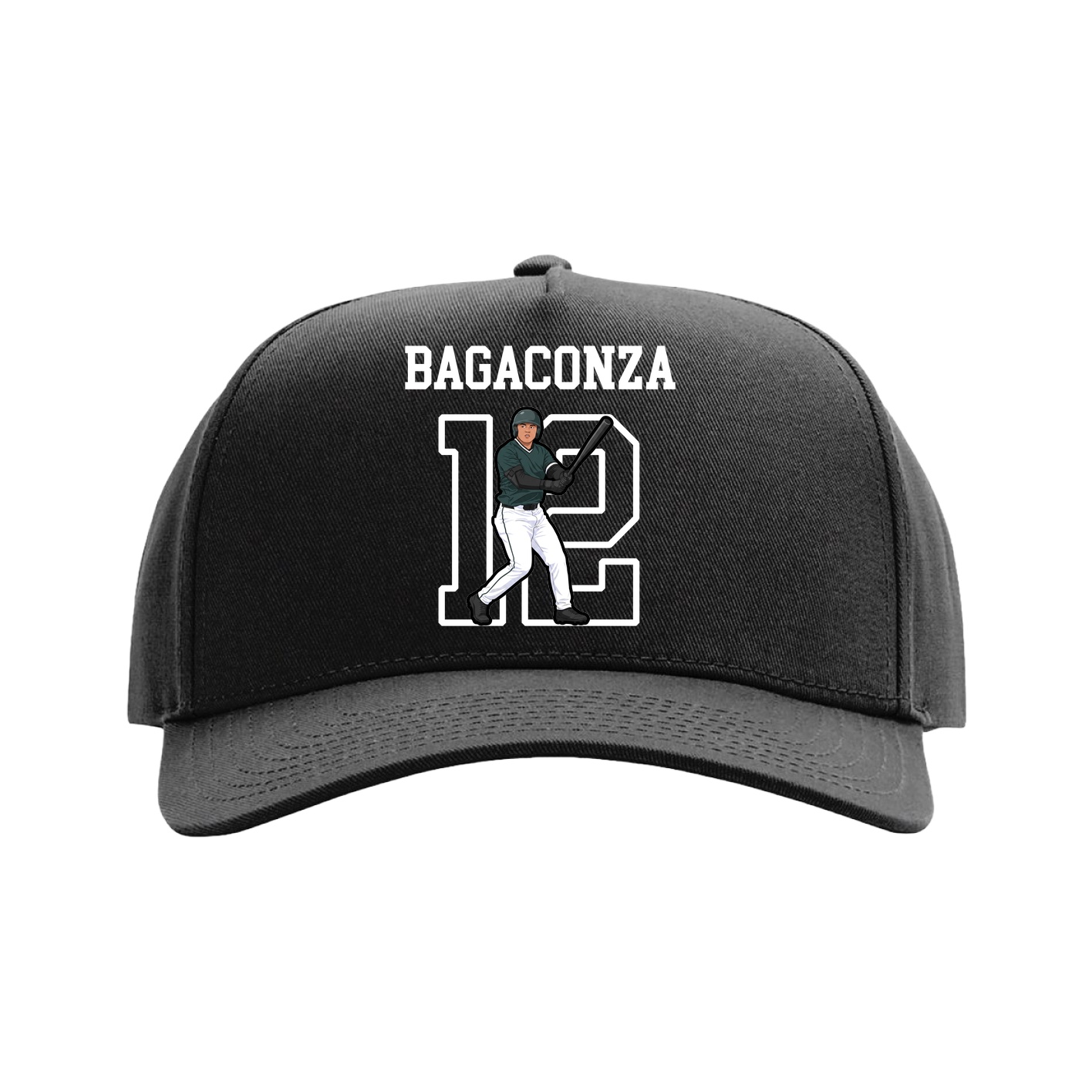 Full Fabric Five-Panel Champ Cap — Shirsey in Black