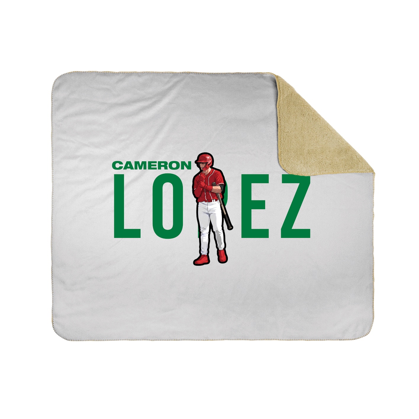 Throw Blanket — Player Name in White