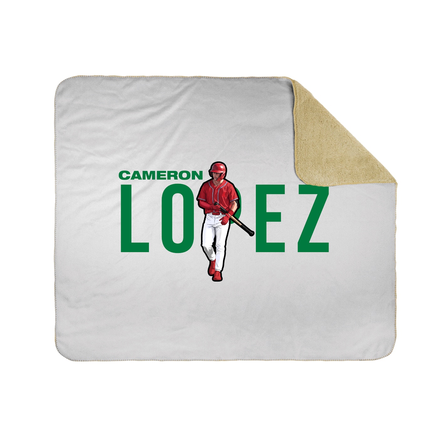 Throw Blanket — Player Name in White