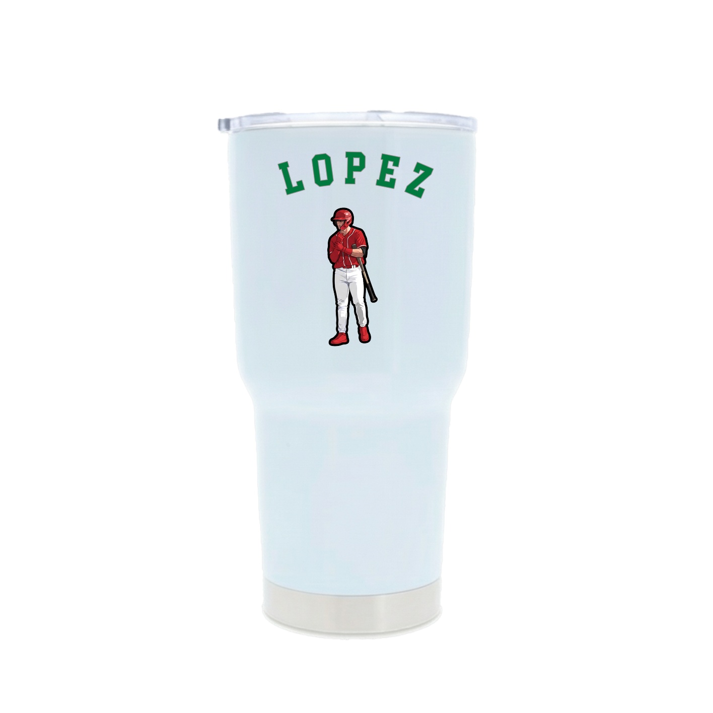 30oz Stainless Steel Tumbler — Shirsey Arch in White
