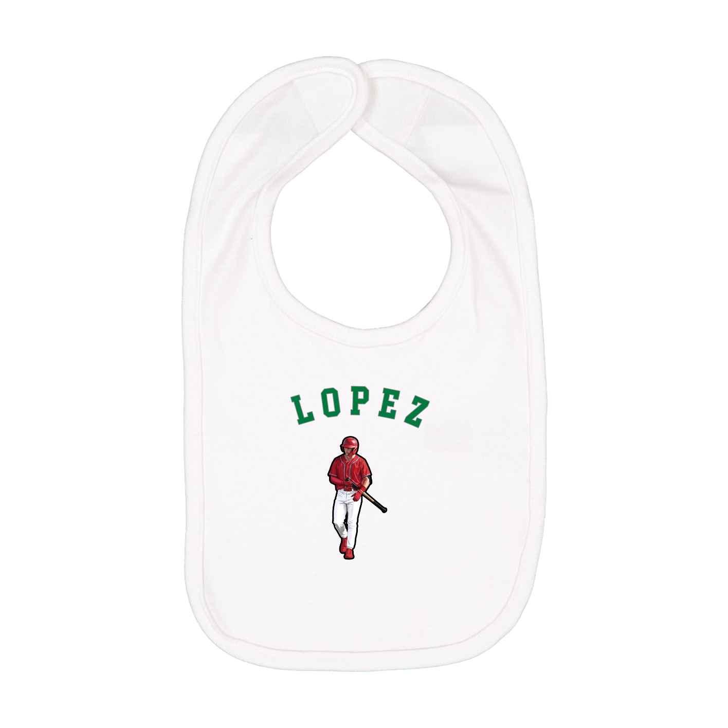 Infant Bib — Shirsey Arch in White