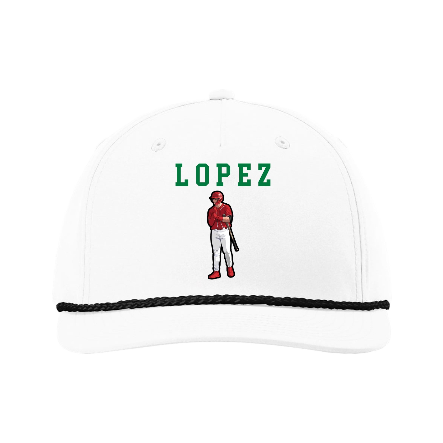 Five-Panel Classic Rope Cap — Shirsey in White