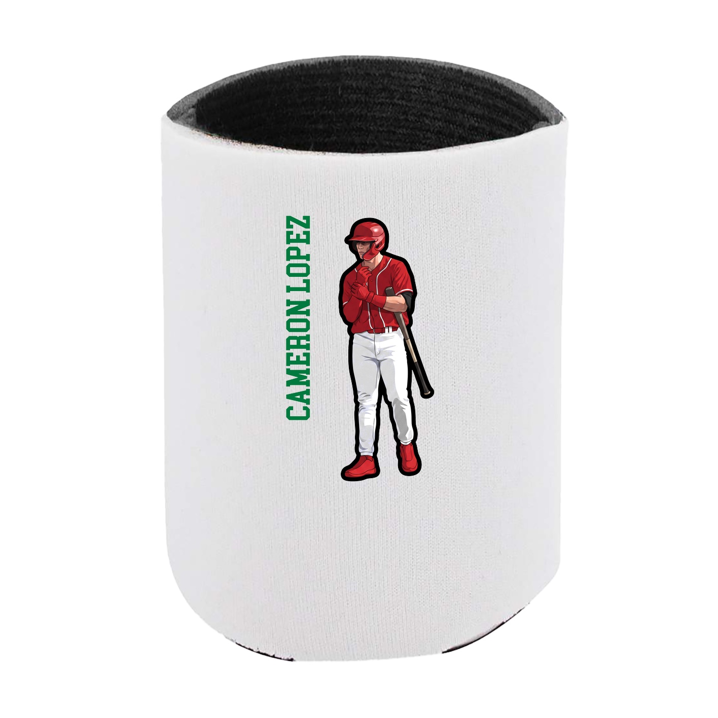 Can Holder — Name Vertical in White