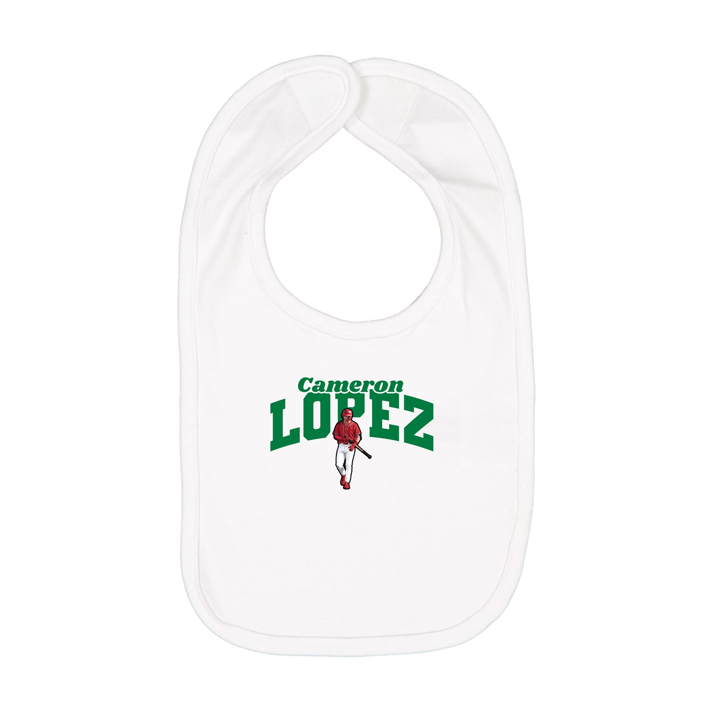 Infant Bib — Signature Arch in White