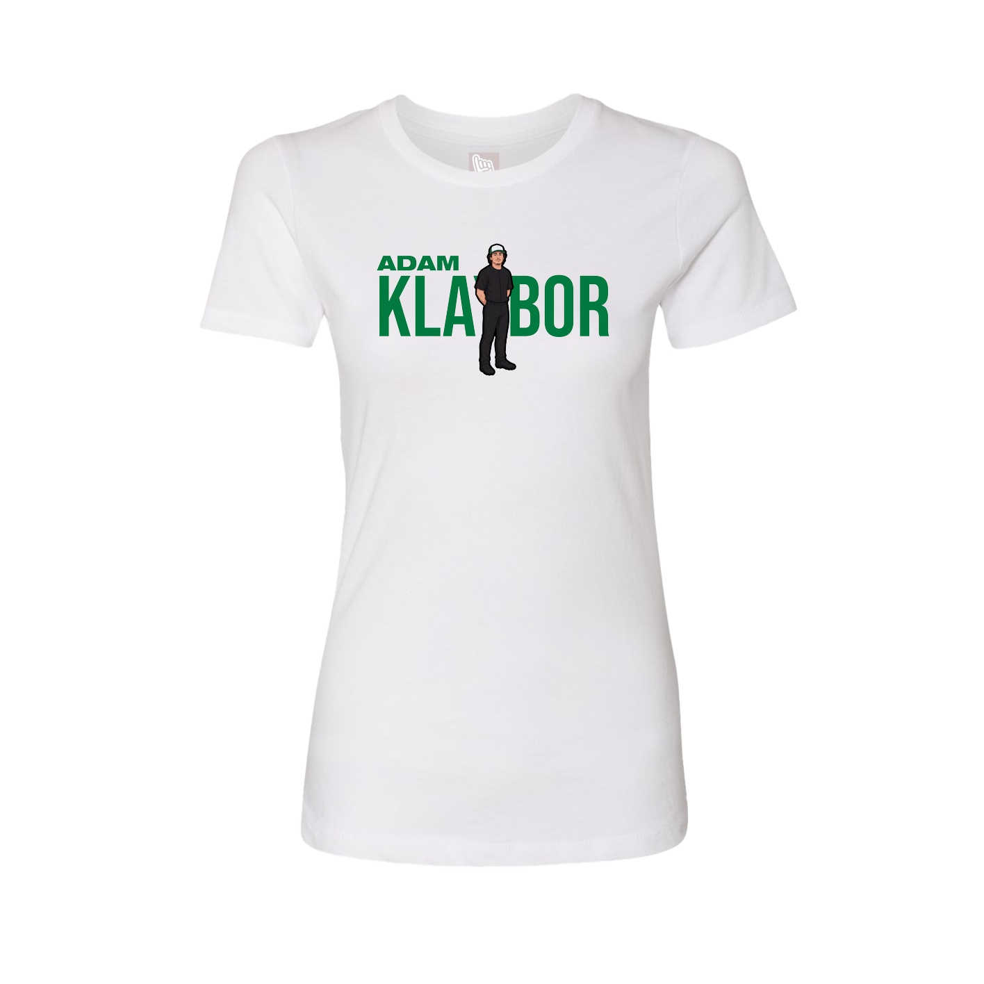 Fitted Women's Tee — Player Name in White