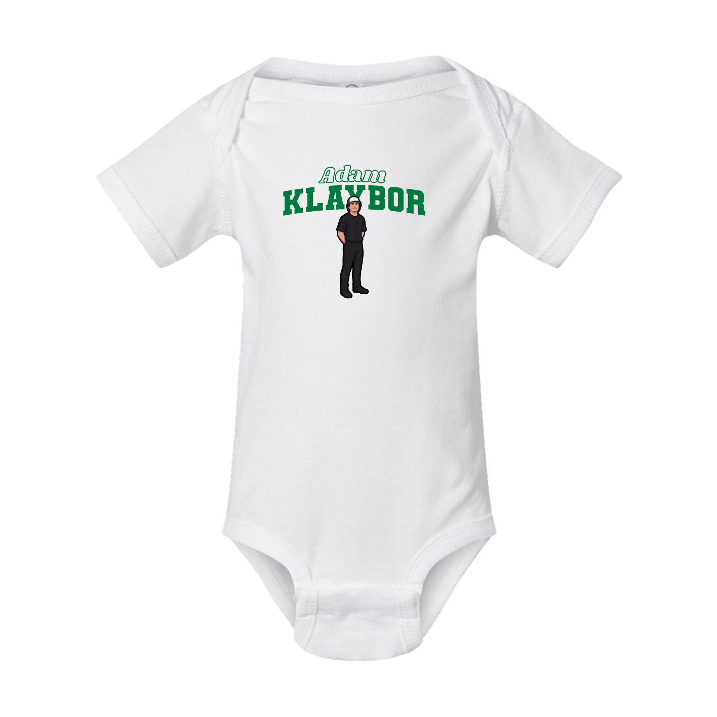 Baby Onesie — Name Arch in White