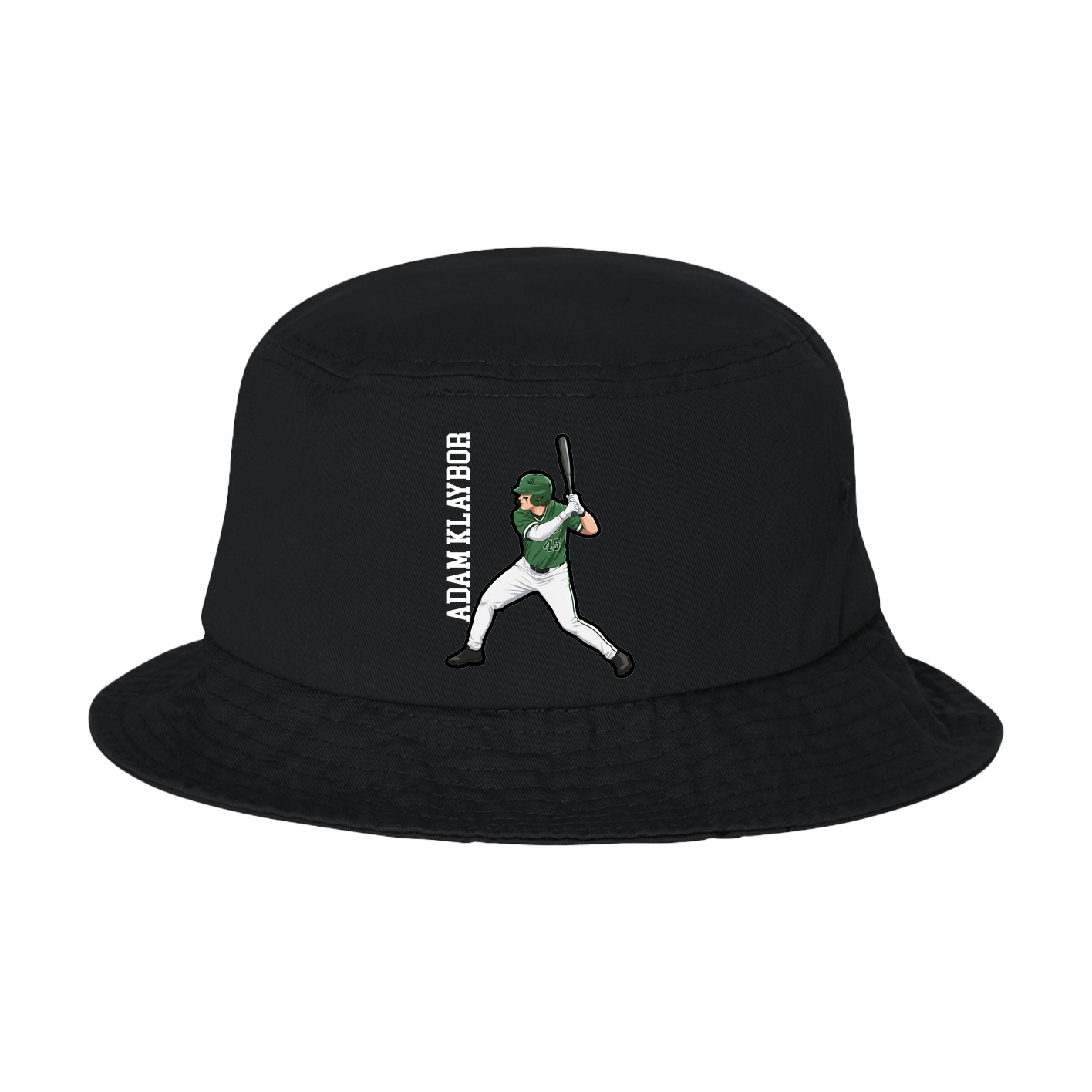 Bucket Cap — Name Vertical in Black
