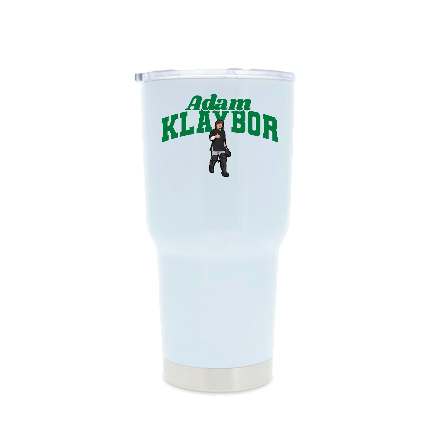 30oz Stainless Steel Tumbler — Signature Arch in White