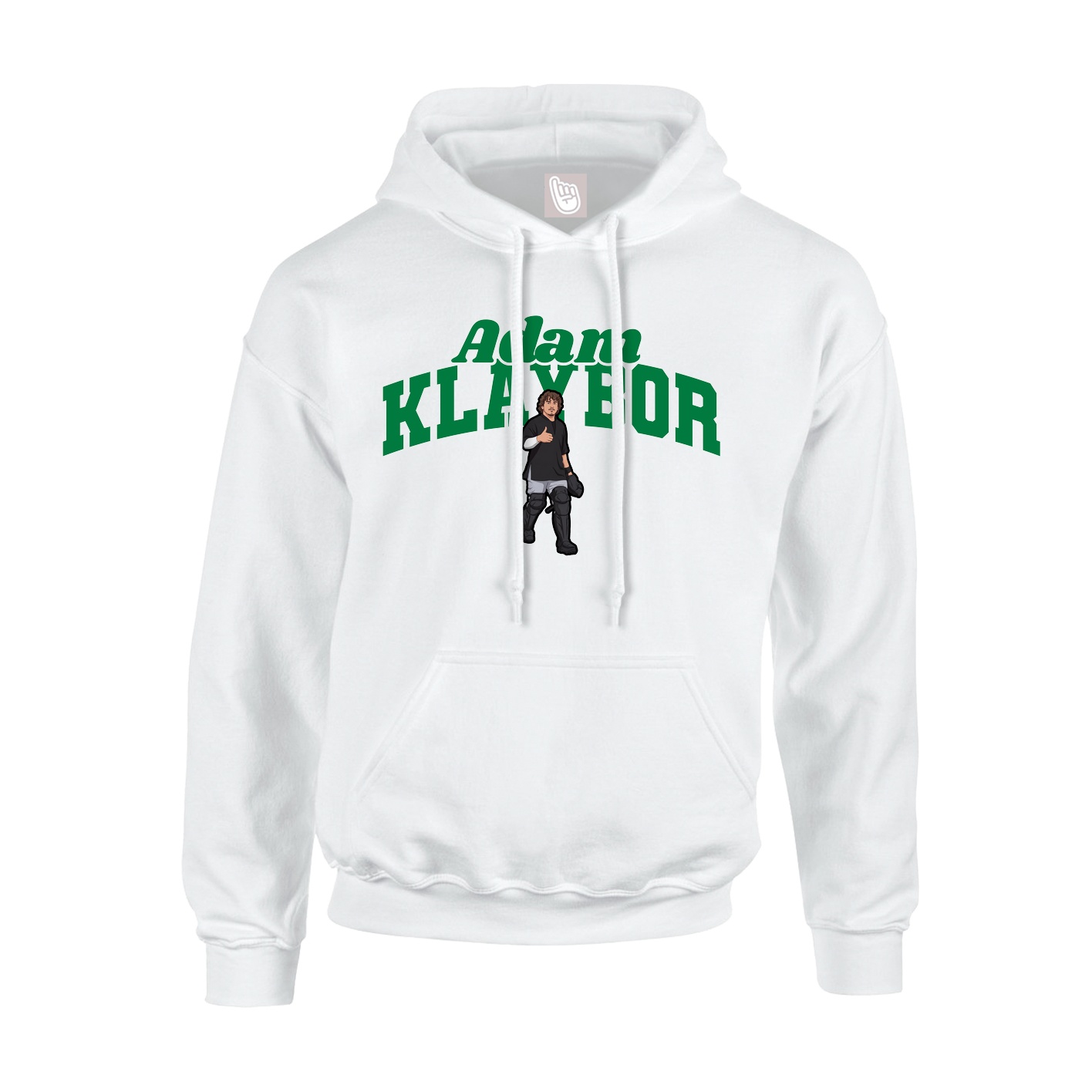 Youth Hoodie — Signature Arch in White