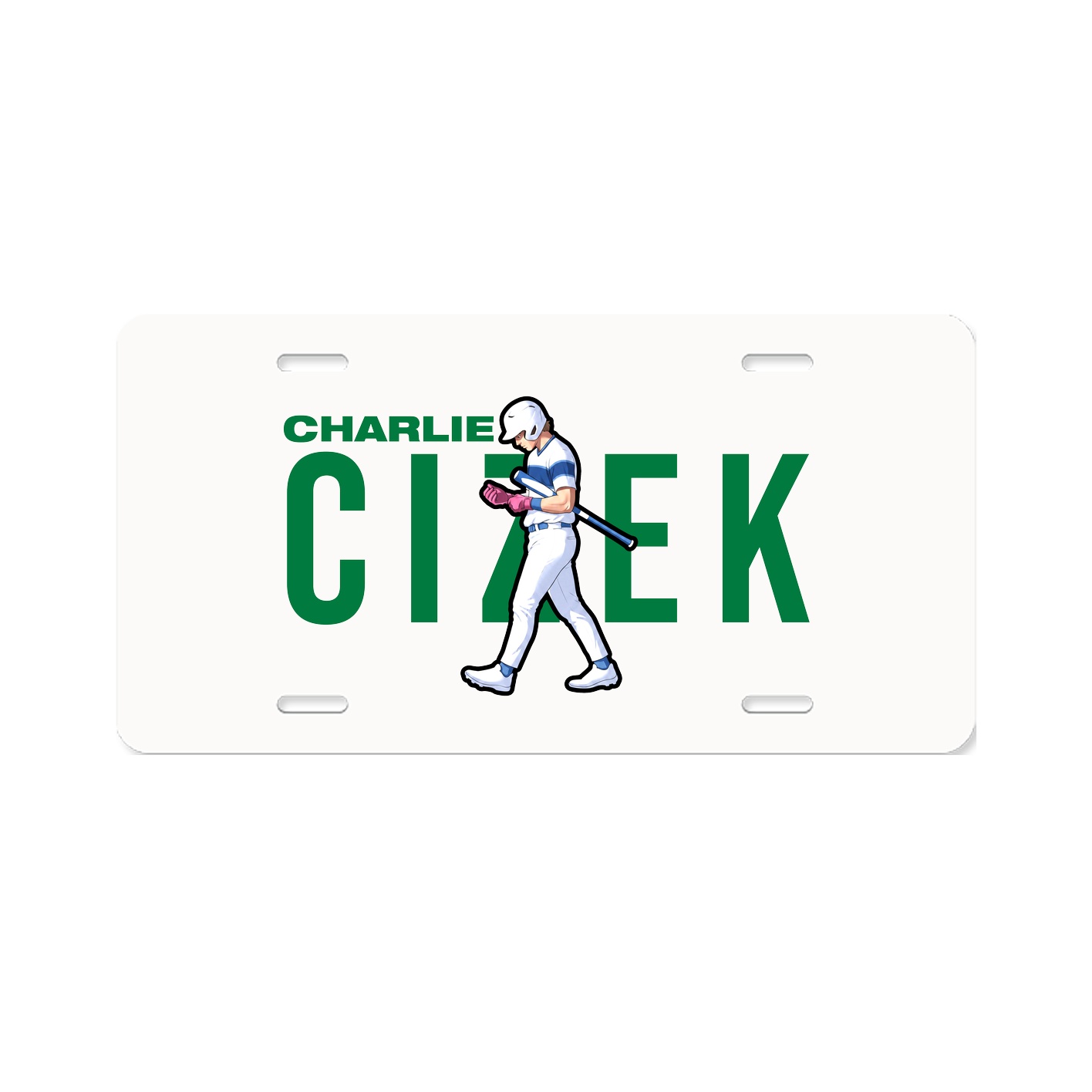License Plate — Player Name in Classic